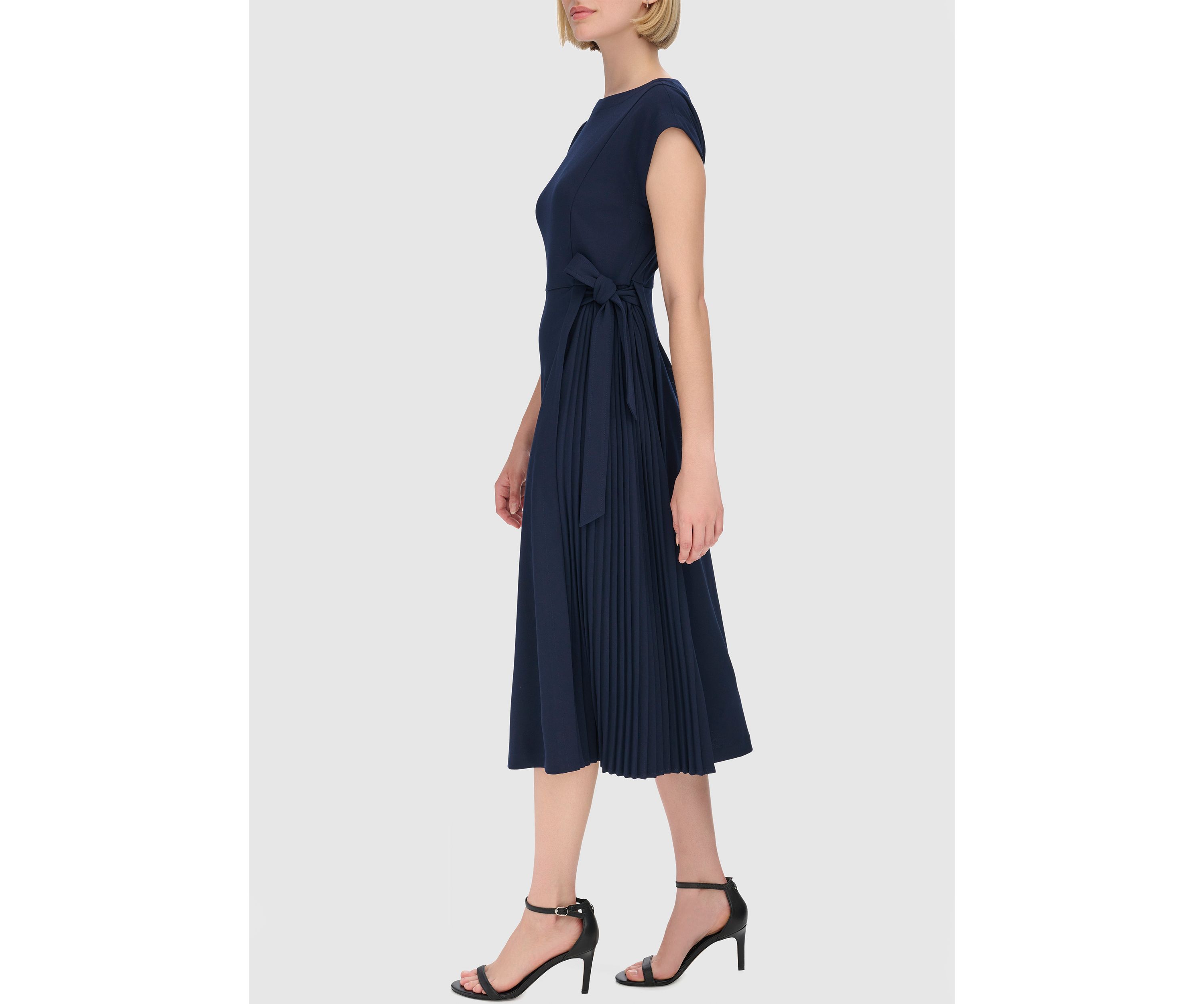 Womens Short Cap Sleeve Fit and Flare Dress