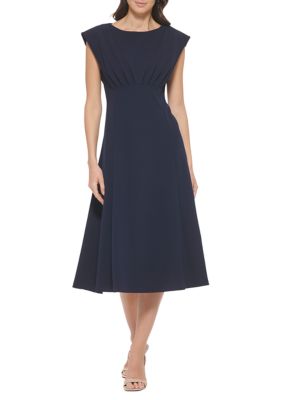 Buy Calvin Klein women floralprint fit and flare dress blue Online