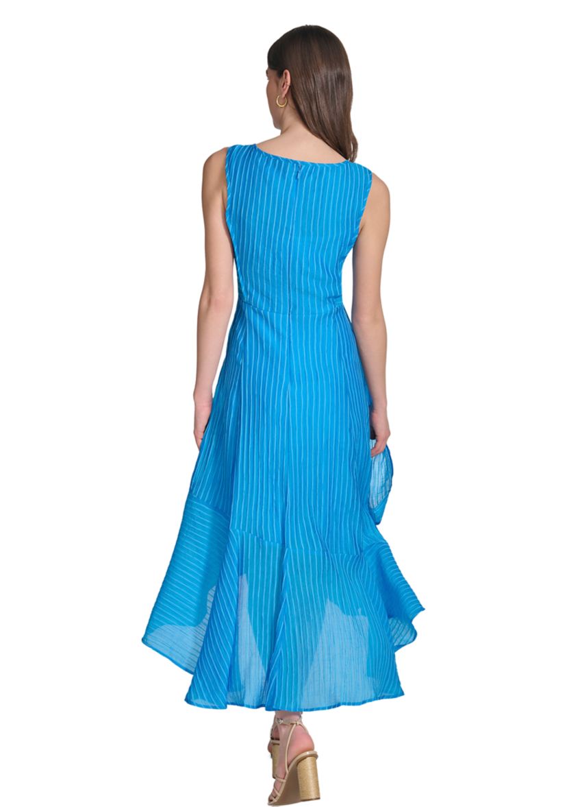 Womens Sleeveless Halter Knit Fit and Flare Dress