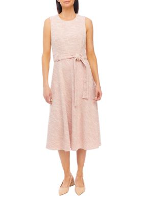 Calvin Klein Women's Sleeveless Tie Waist Midi Dress, 8