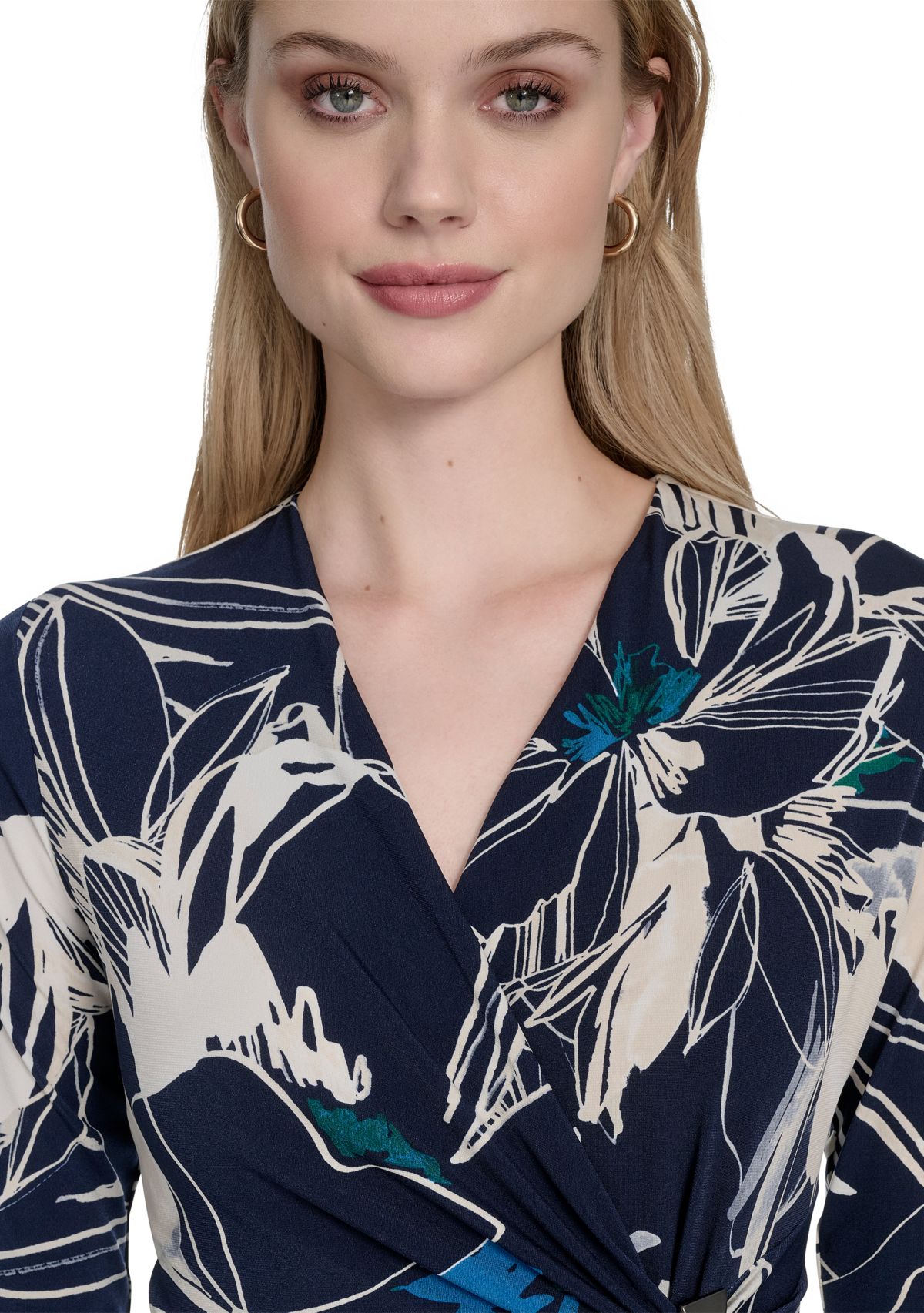 Womens Leaf Printed Sheath Dress