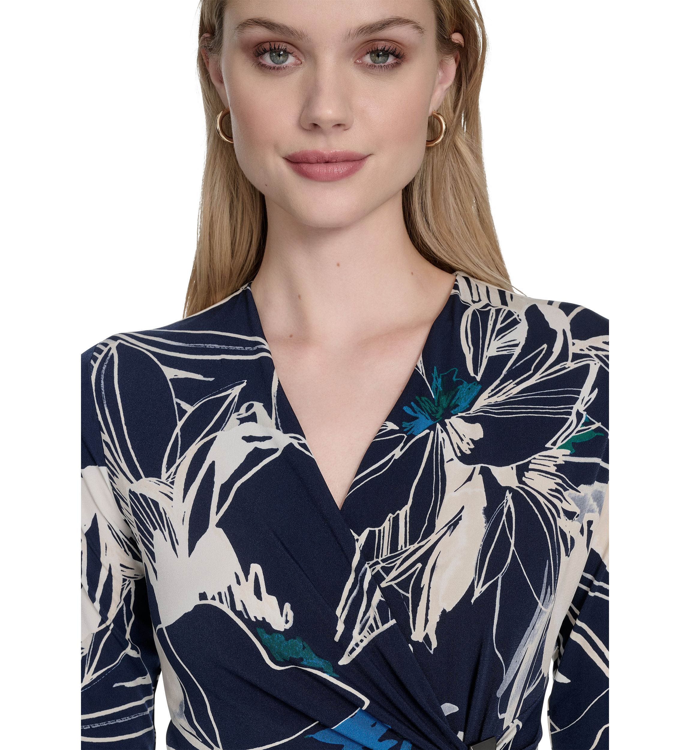 Womens Leaf Printed Sheath Dress
