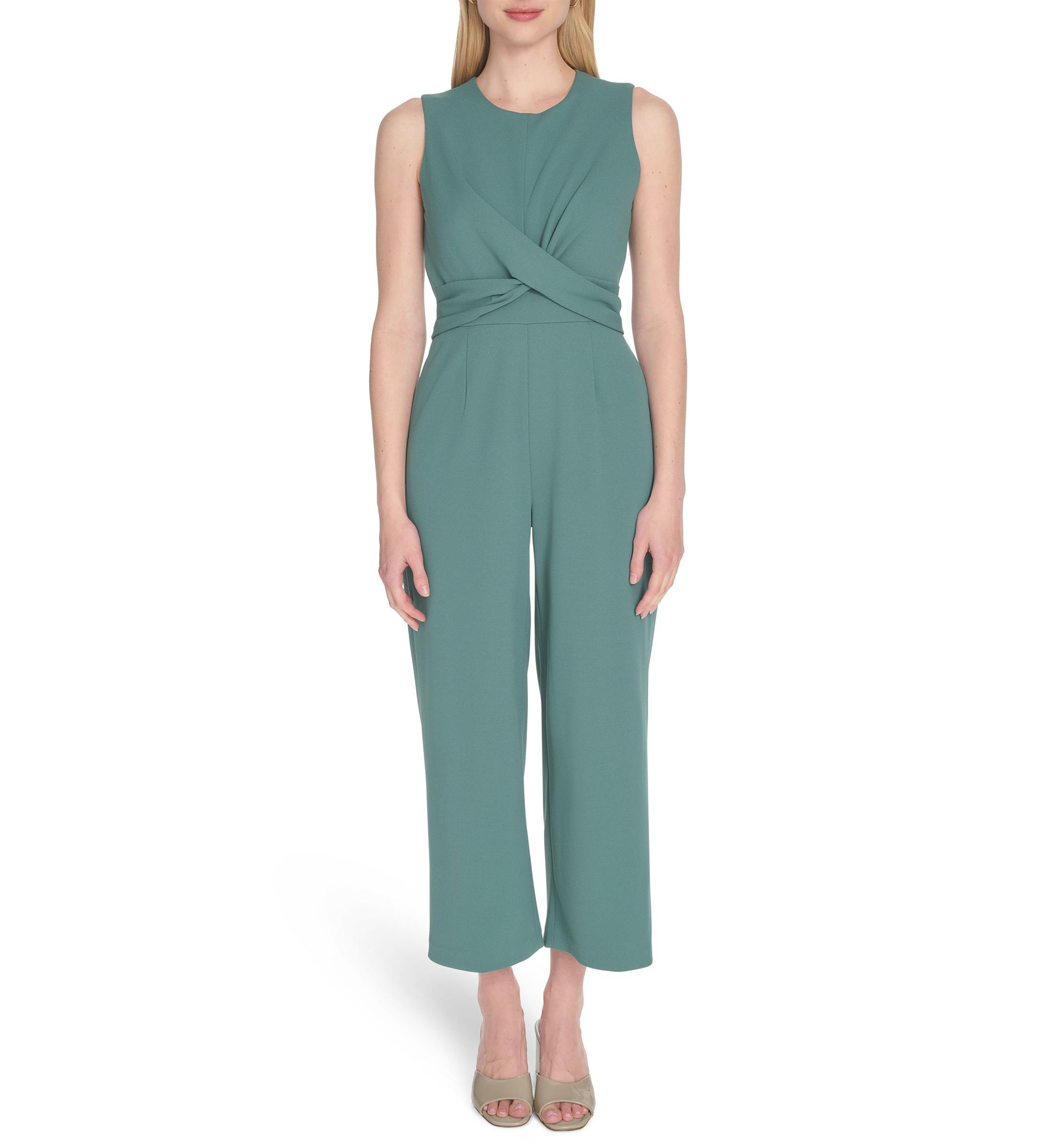 Womens Sleeveless A-Line Jumpsuit