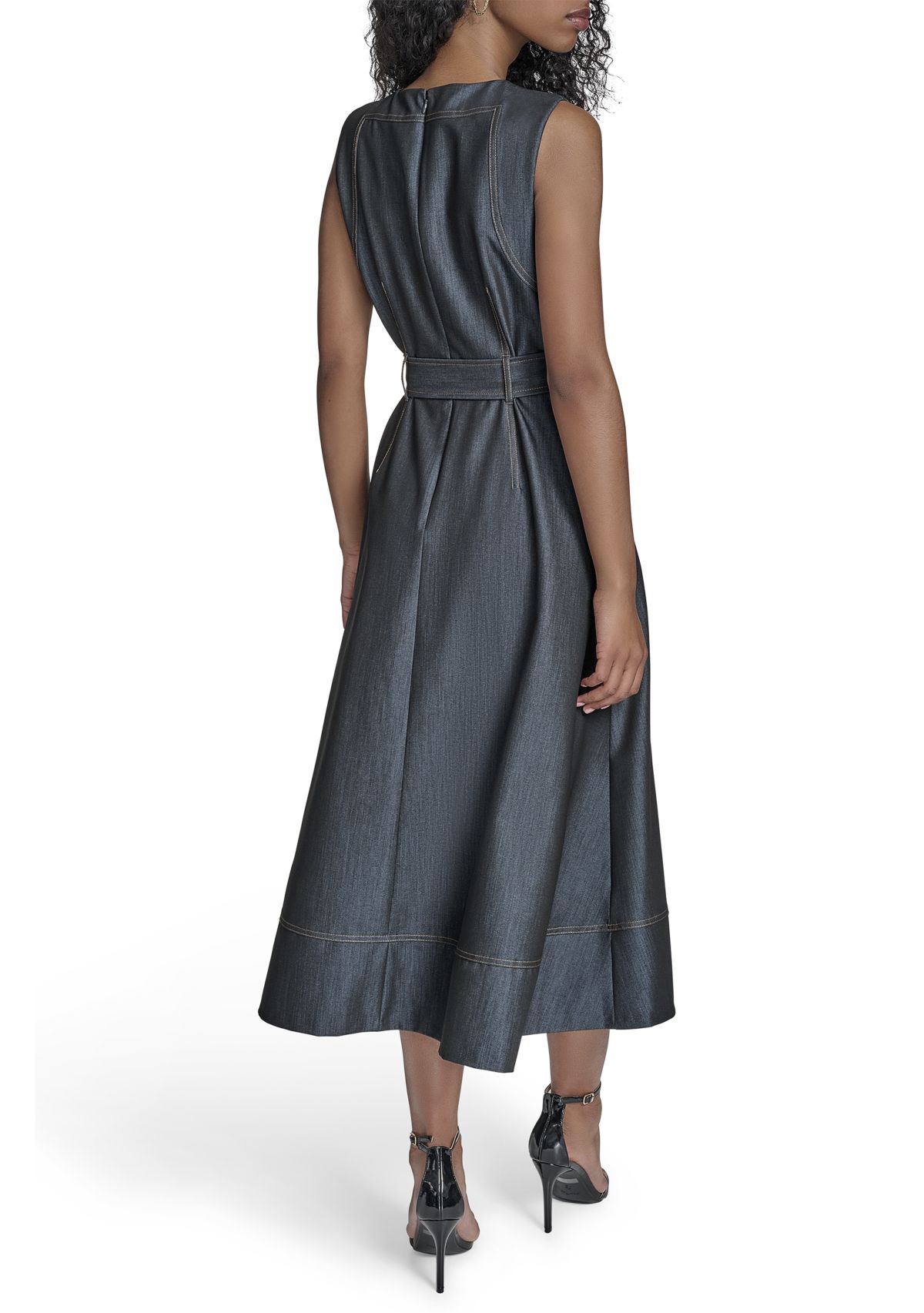 Womens Sleeveless A-Line Dress