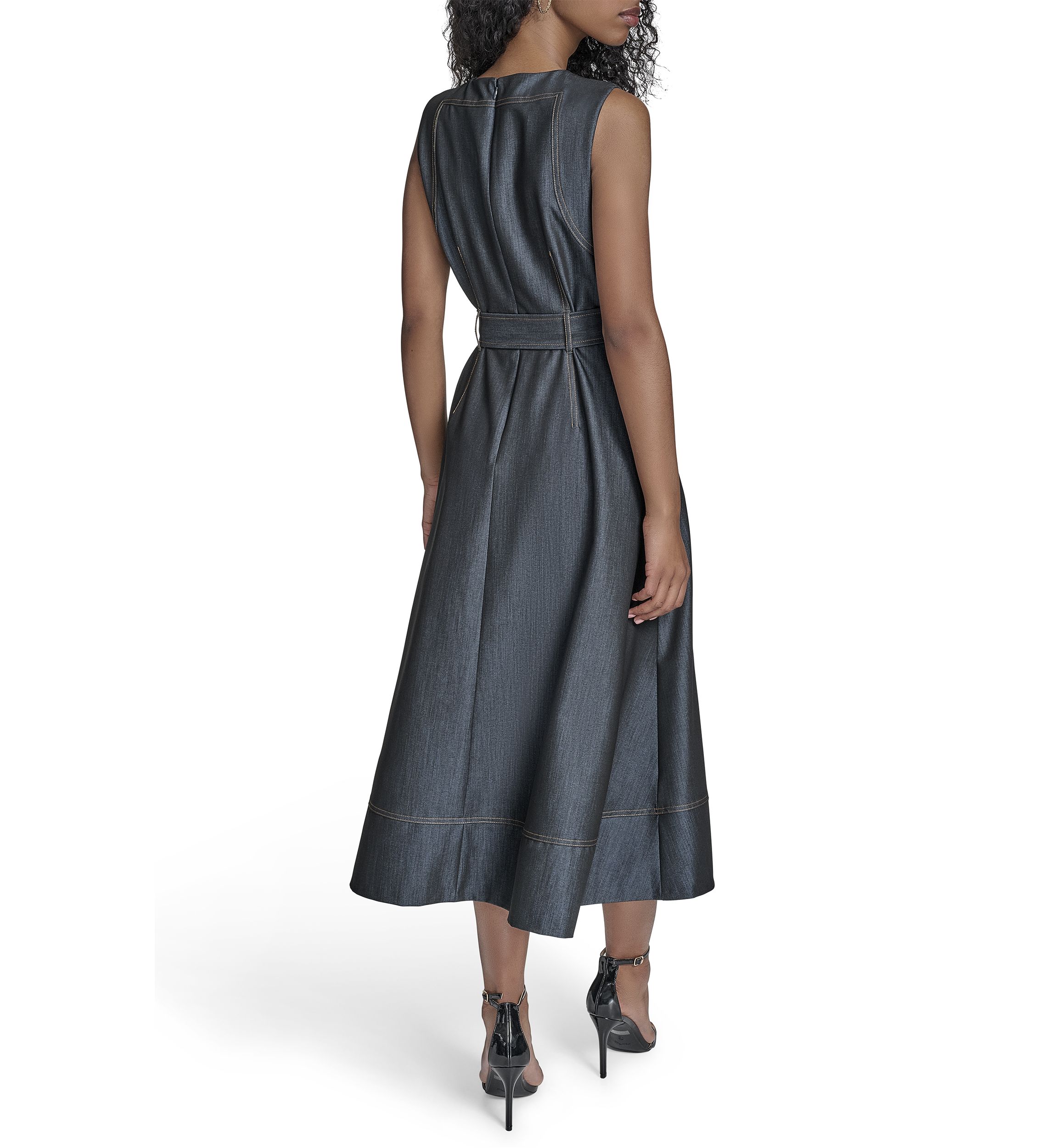 Womens Sleeveless A-Line Dress