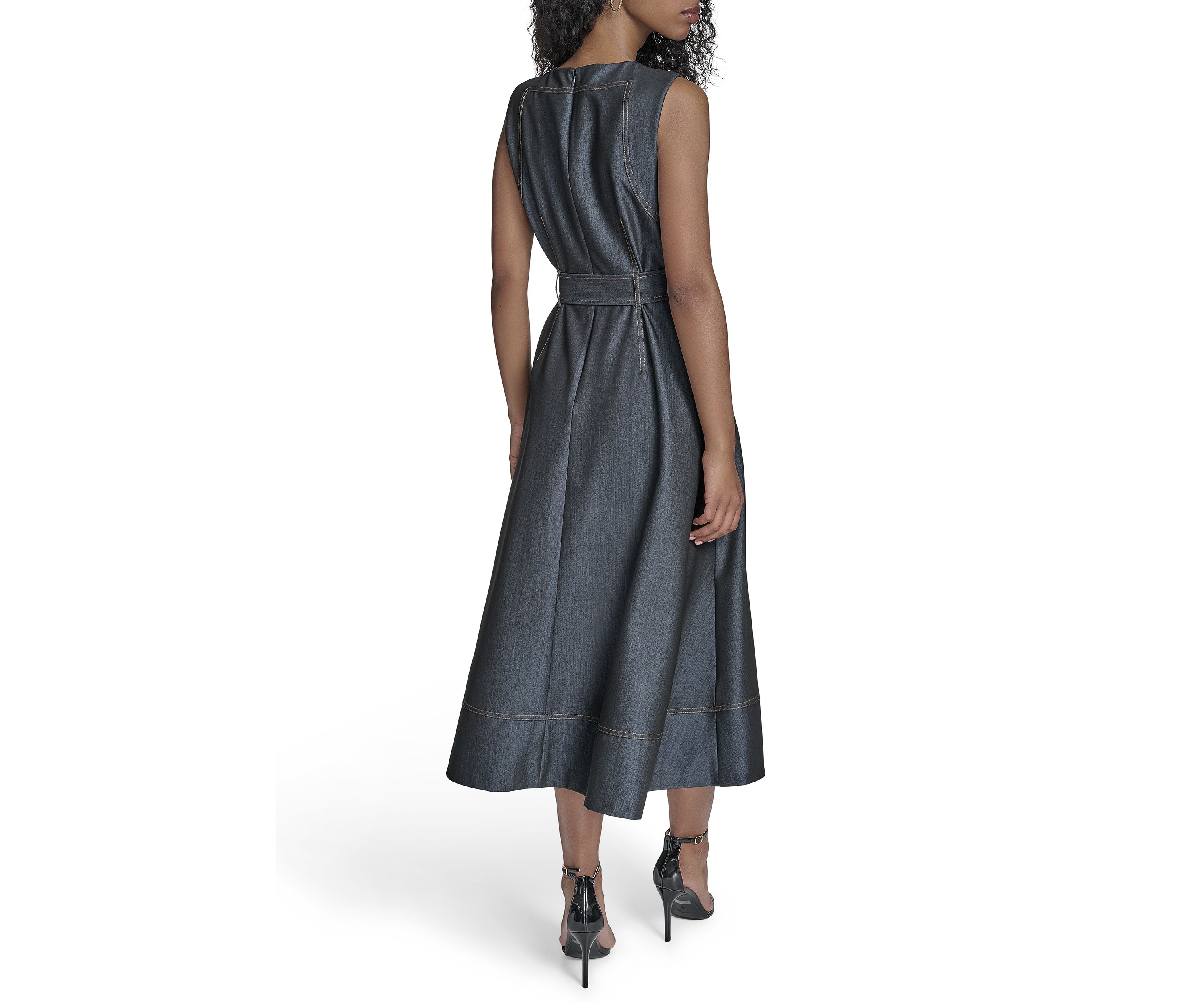 Womens Sleeveless A-Line Dress