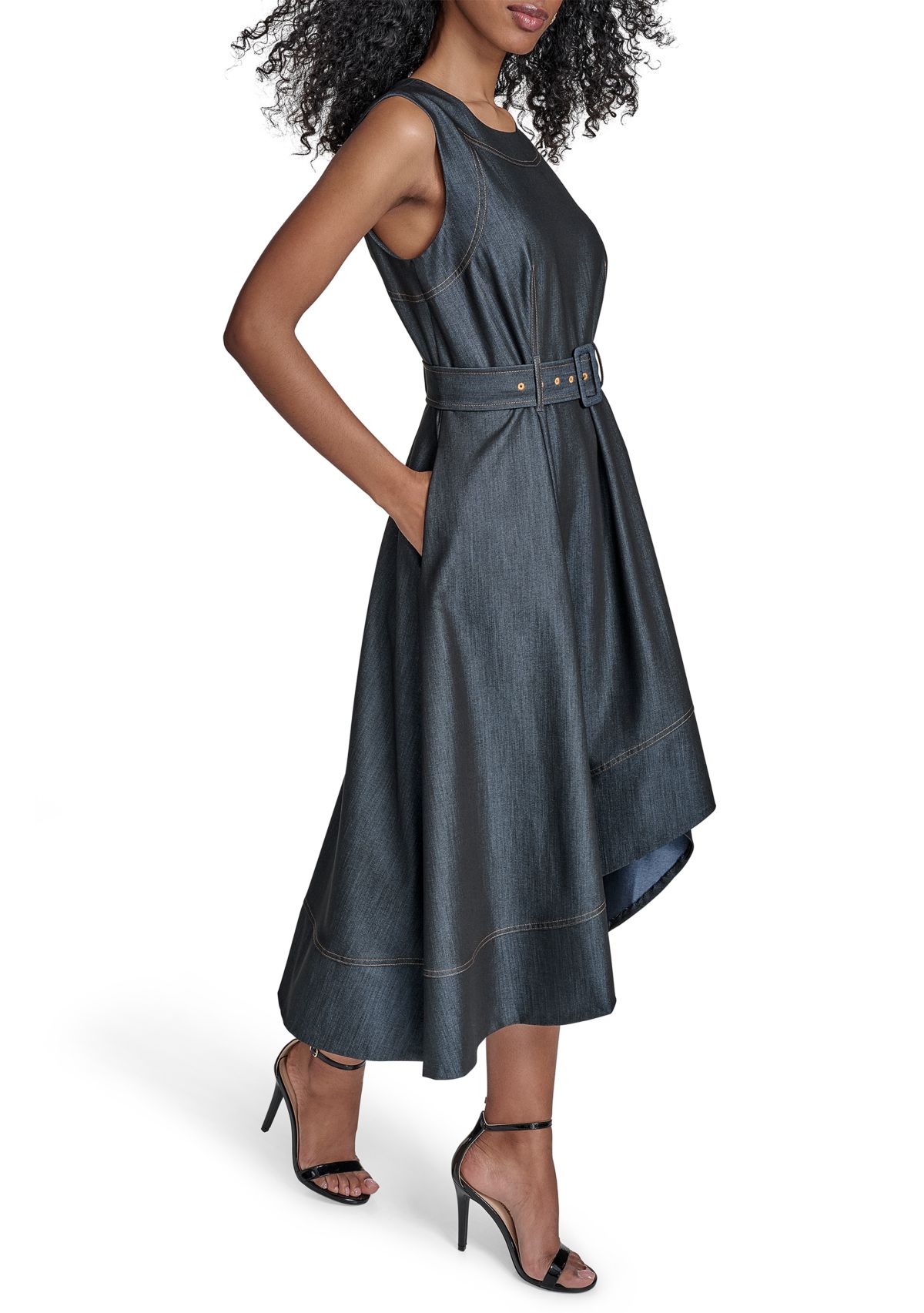 Womens Sleeveless A-Line Dress