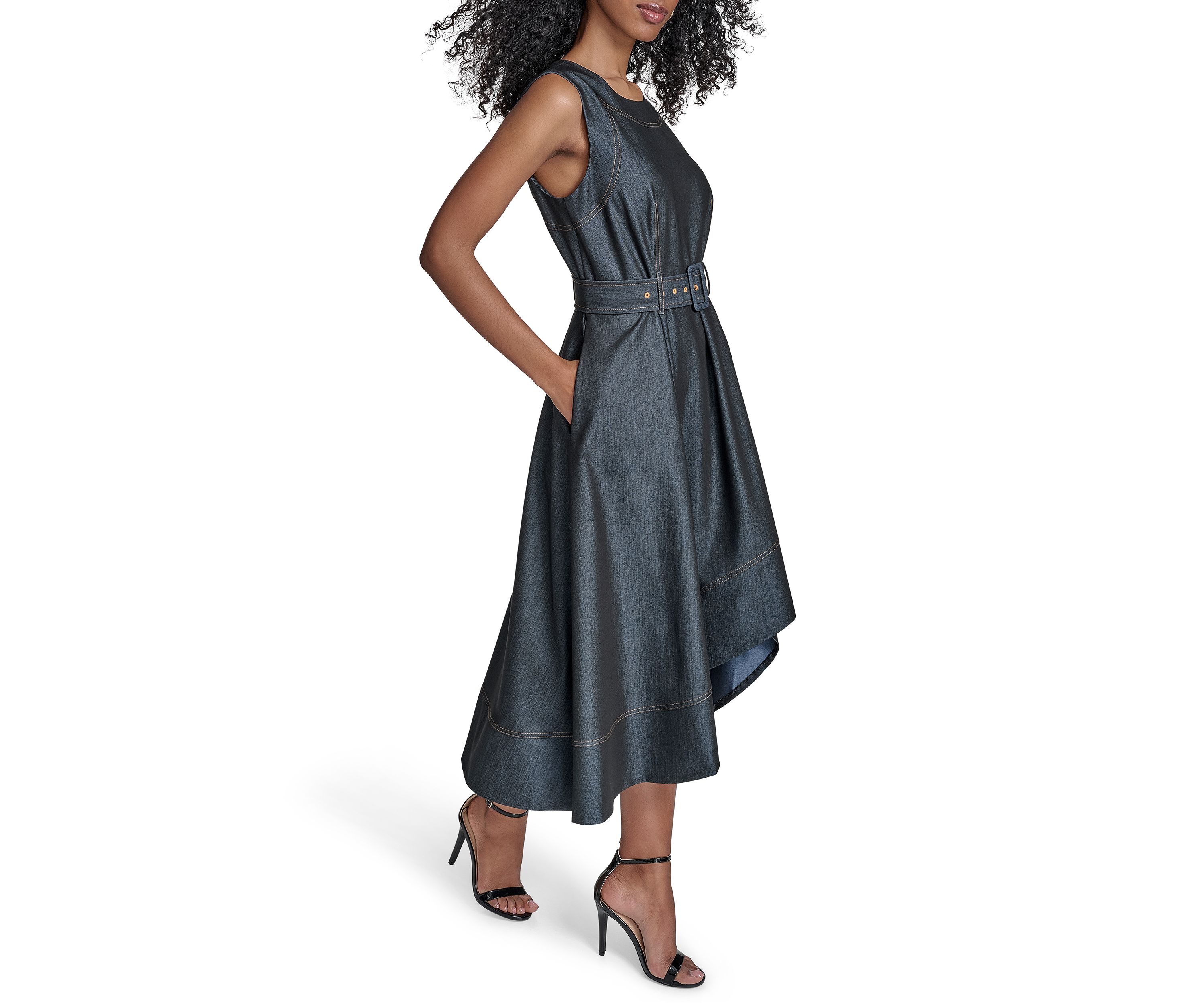 Womens Sleeveless A-Line Dress