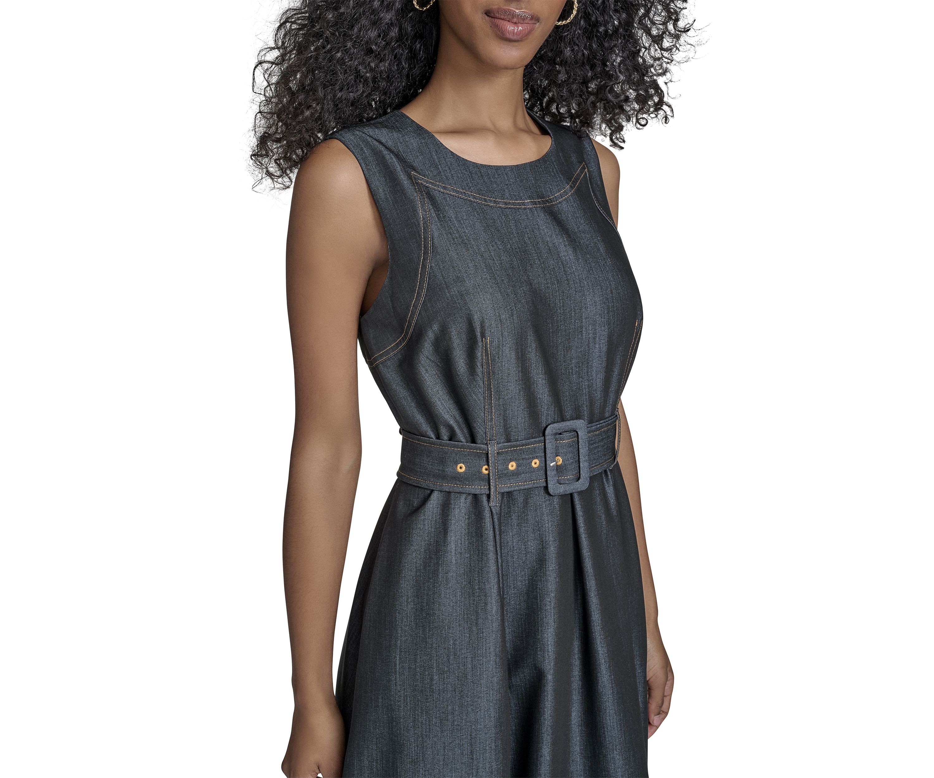 Womens Sleeveless A-Line Dress