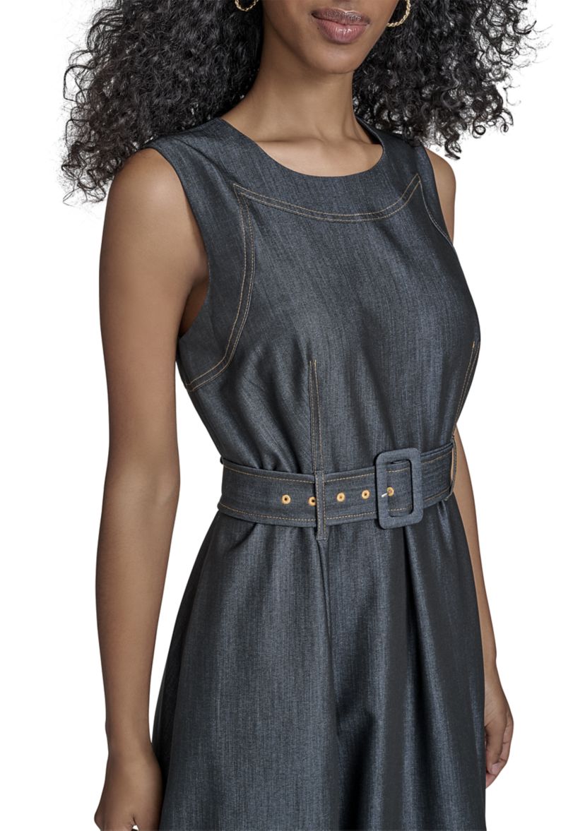 Womens Sleeveless A-Line Dress