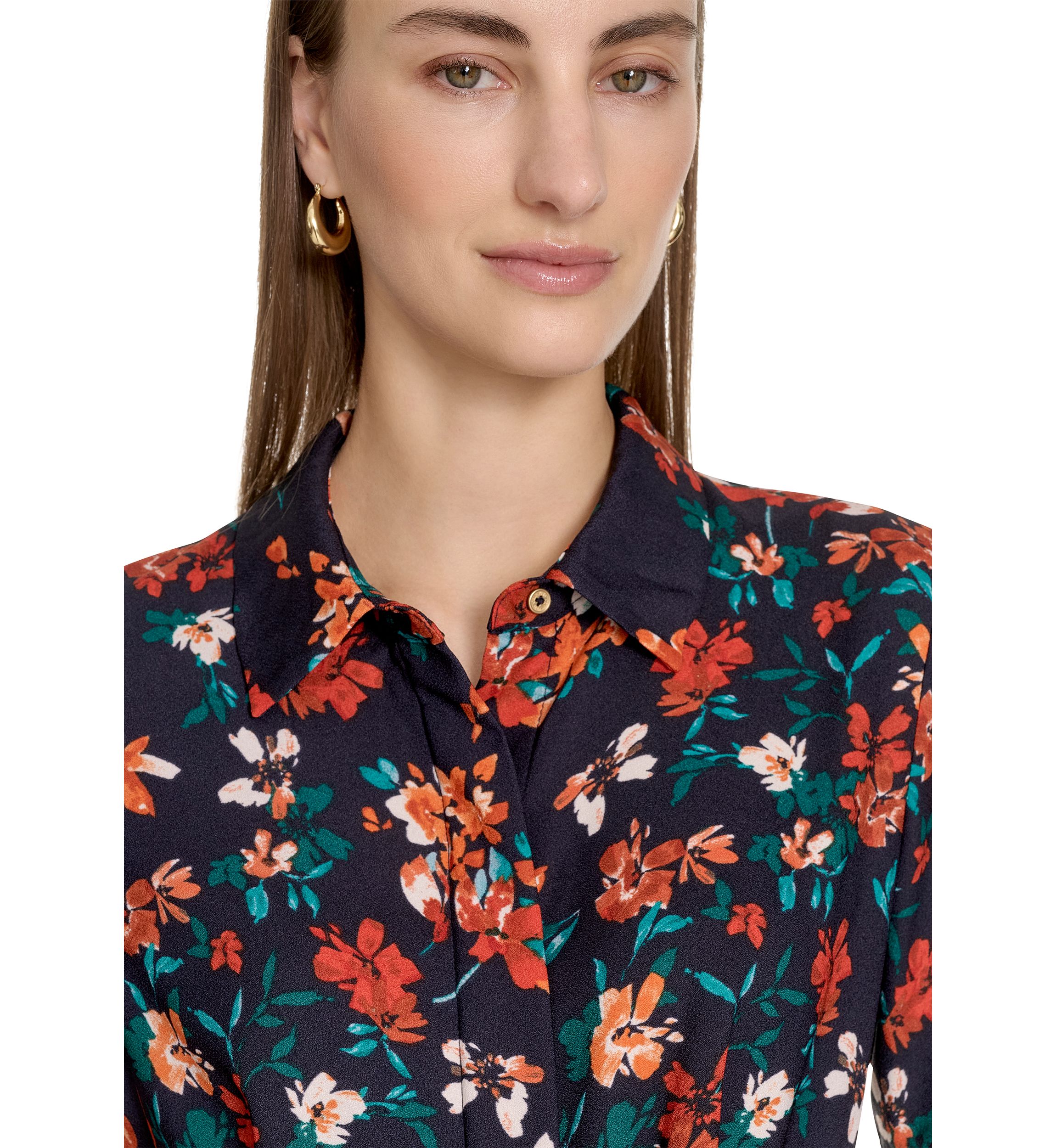 Womens Floral Printed Fit and Flare Dress