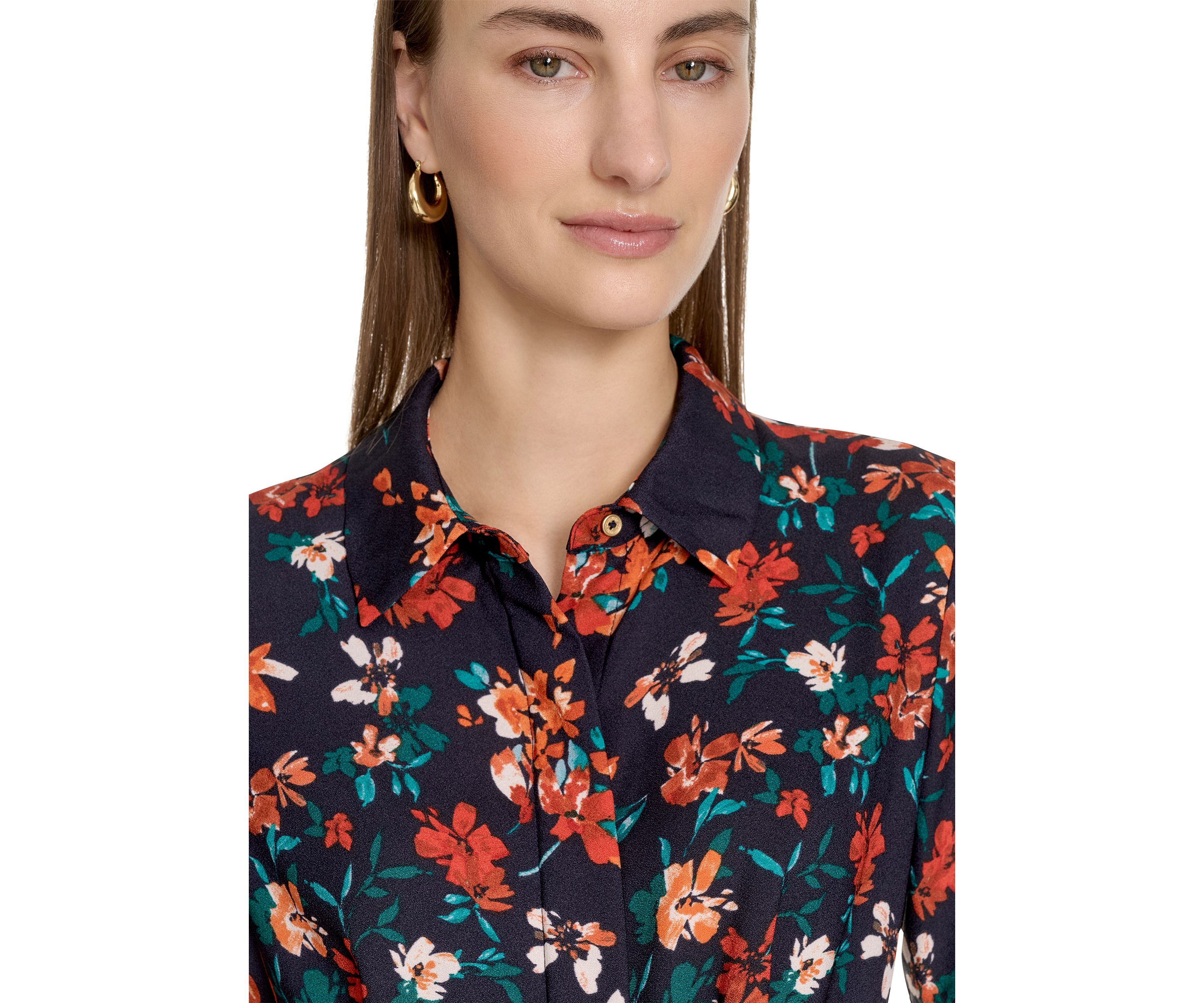 Womens Floral Printed Fit and Flare Dress