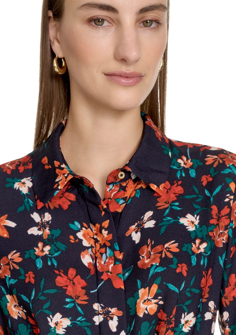 Womens Floral Printed Fit and Flare Dress