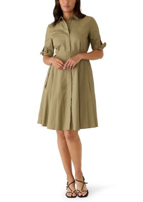 Calvin Klein Women's Short Sleeve Shirtdress, 2