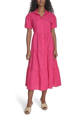 Calvin Klein Women's Short Sleeve Shirtdress, 2