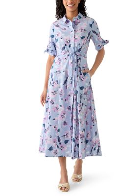 Calvin Klein Women's Floral Midi Shirtdress