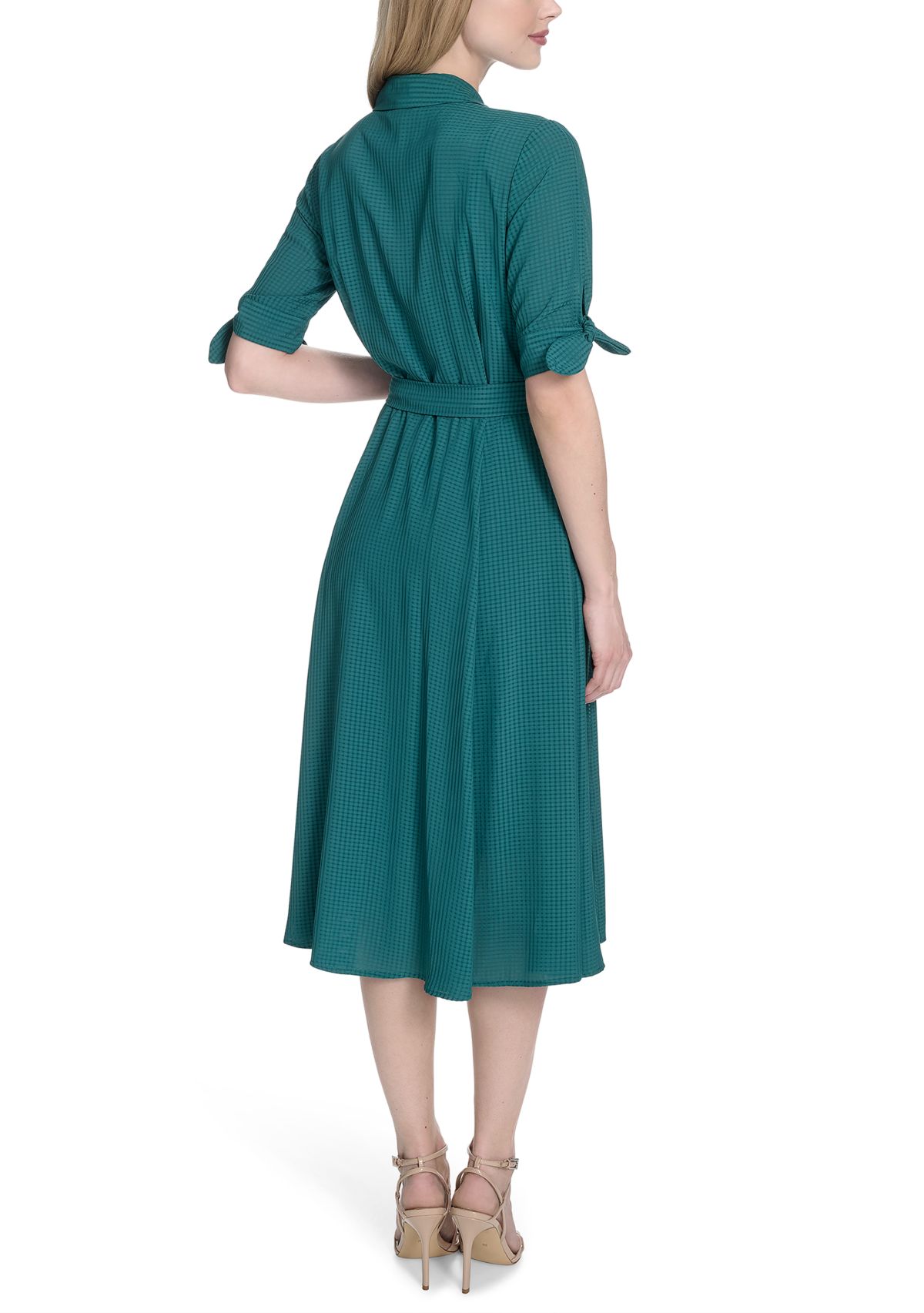 Womens Collared Fit and Flare Dress