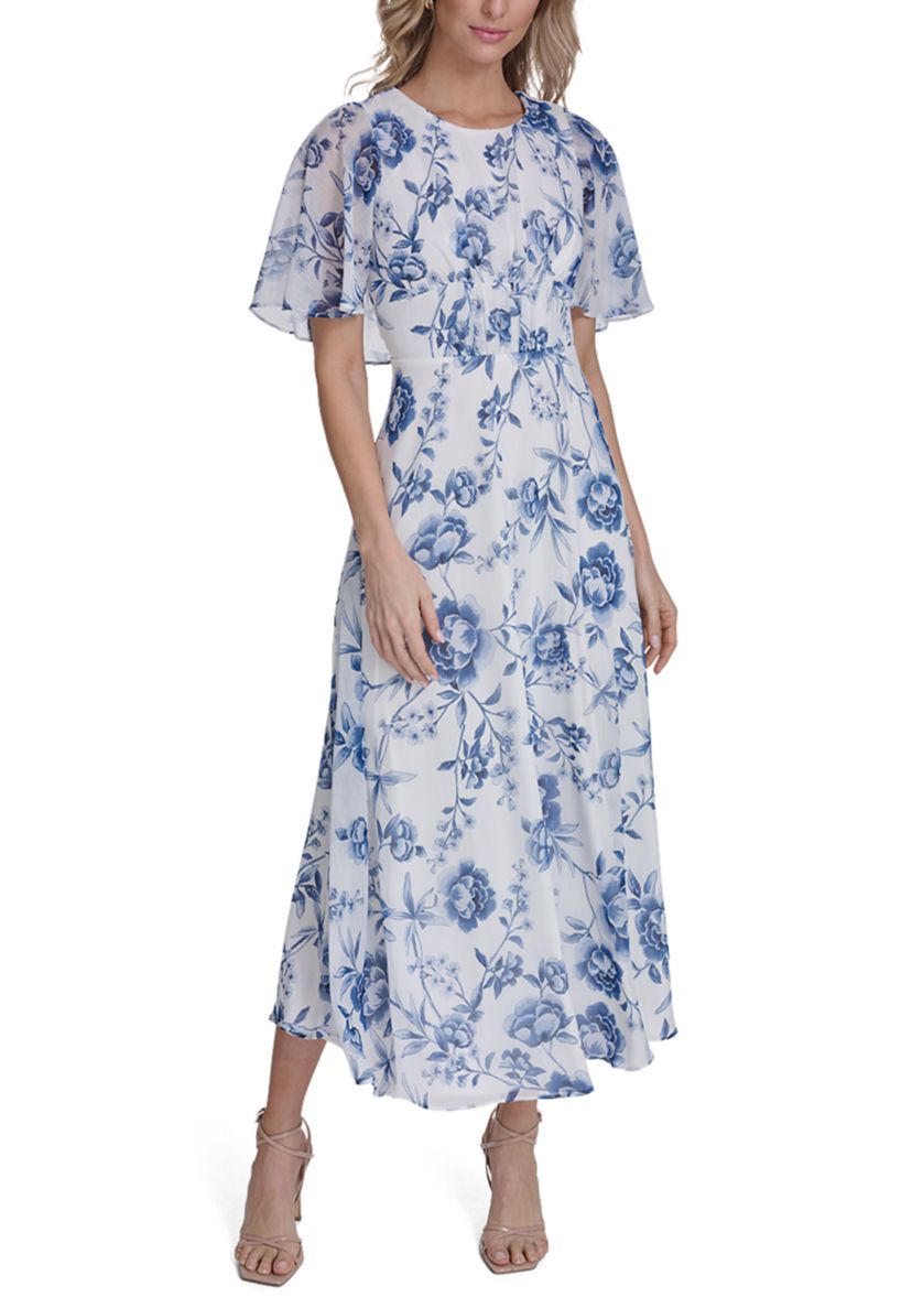 ck blue dress Calvin Klein Open Back Midi Slip - 38 - Model is wearing size 4. Calvin Klein Women's Short Sleeve