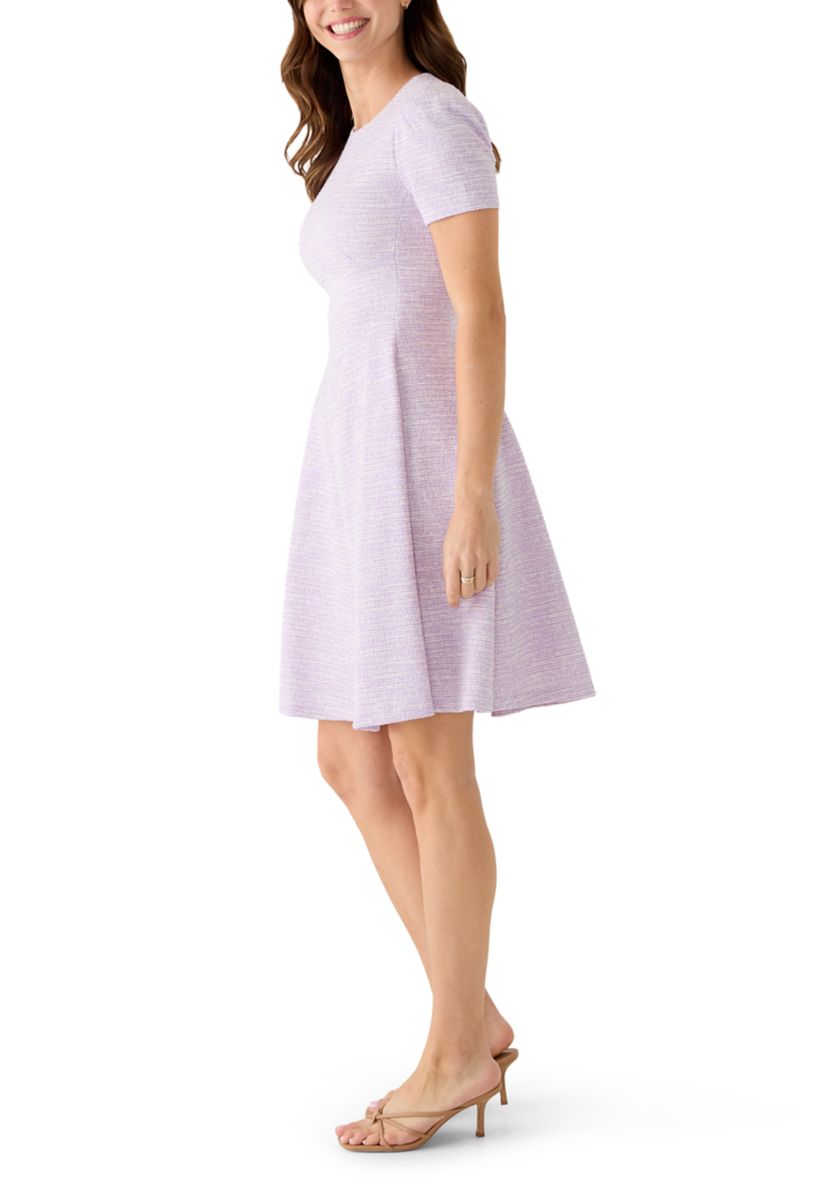 women's short sleeve fit and flare dress La Femme 33304 Dress | La Femme Dresses main image 1