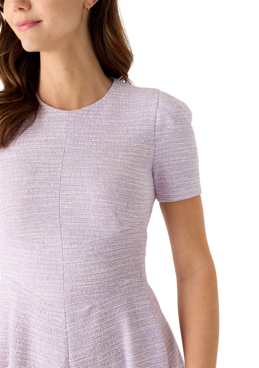 Calvin Klein Women's Short Sleeve Crew Neck Fit and Flare Dress | Belk