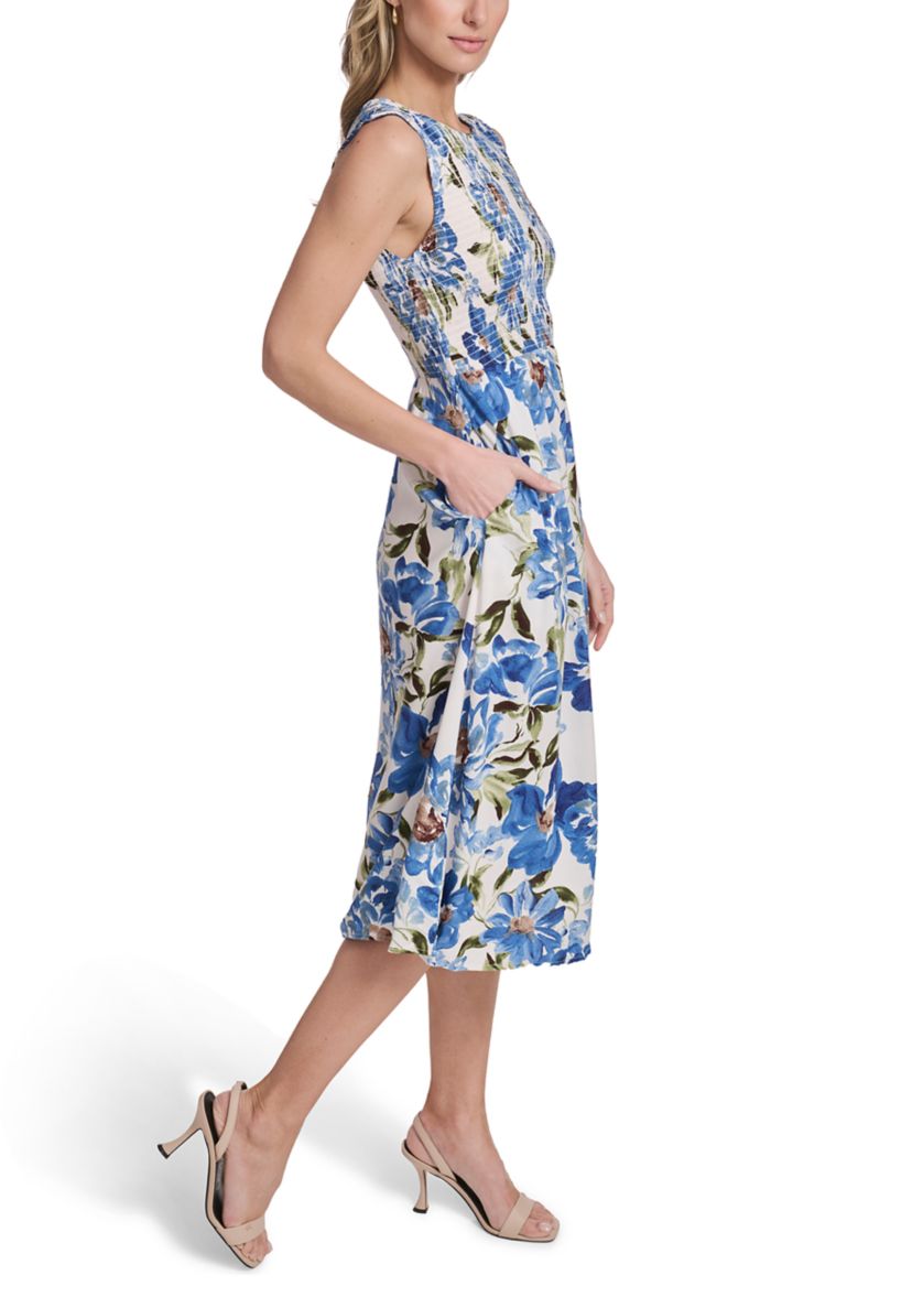 maxi dresses for women blue Versatile Floral Maxi Dress - Blue main image 0