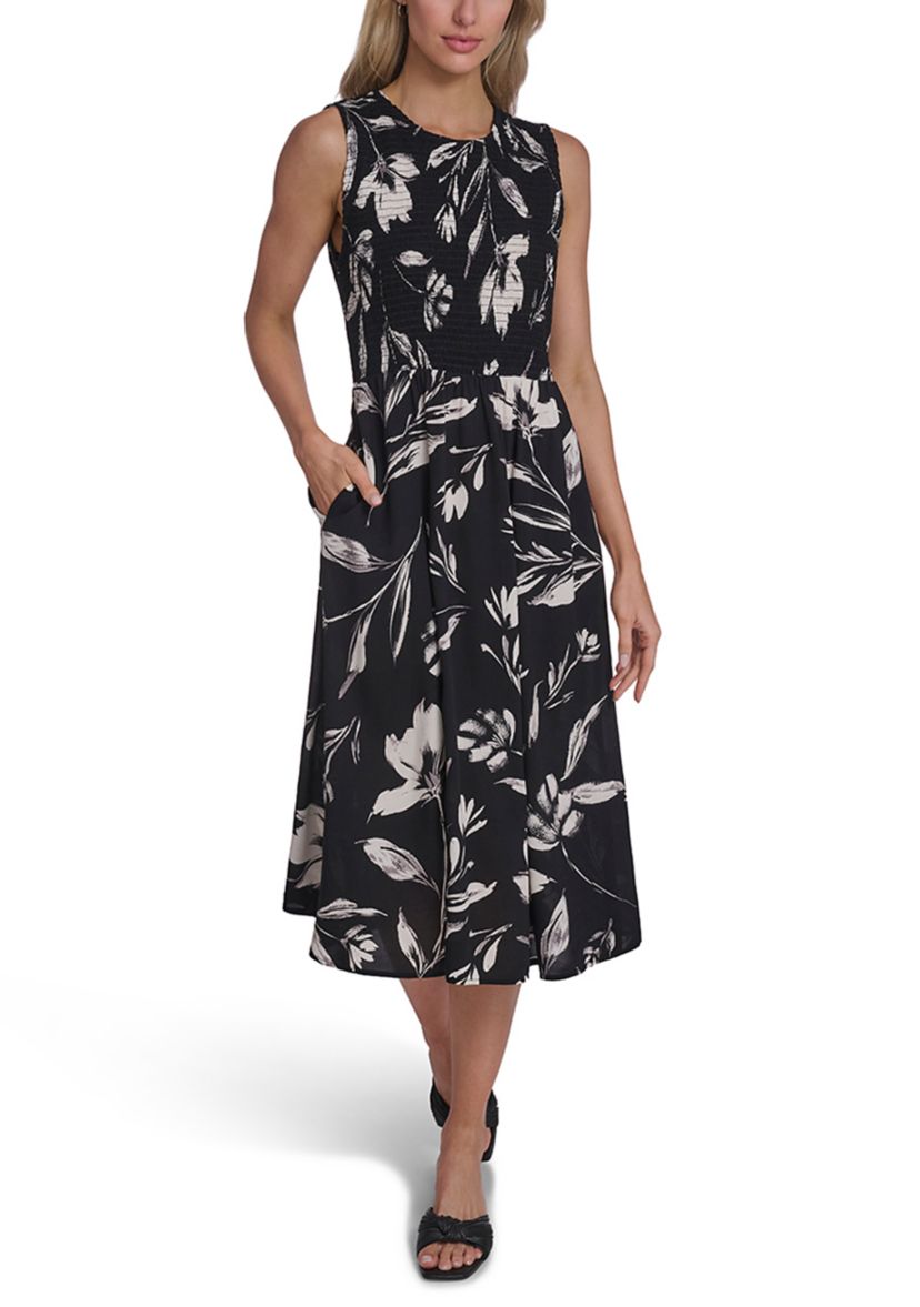 calvin klein round neck sleeveless illusion hem crepe a-line dress Women's Print Maxi As one of the teen sewing pattern Blush Pink Halter Backless Size:custom
