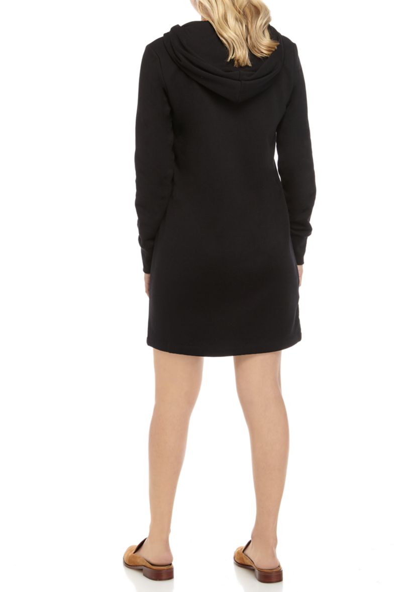 Lace Up Grommet Sweatshirt Dress