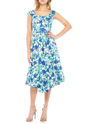 Calvin Klein Floral Fit and Flare Dress | belk