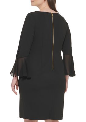 Calvin klein plus on sale size bell sleeve dress