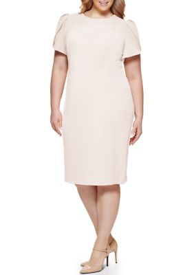 Calvin Klein Plus Size Tulip Sleeve Sheath Dress | belk