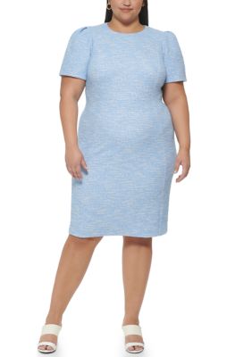 Calvin Klein Plus Size Puff Sleeve Sheath Dress | belk