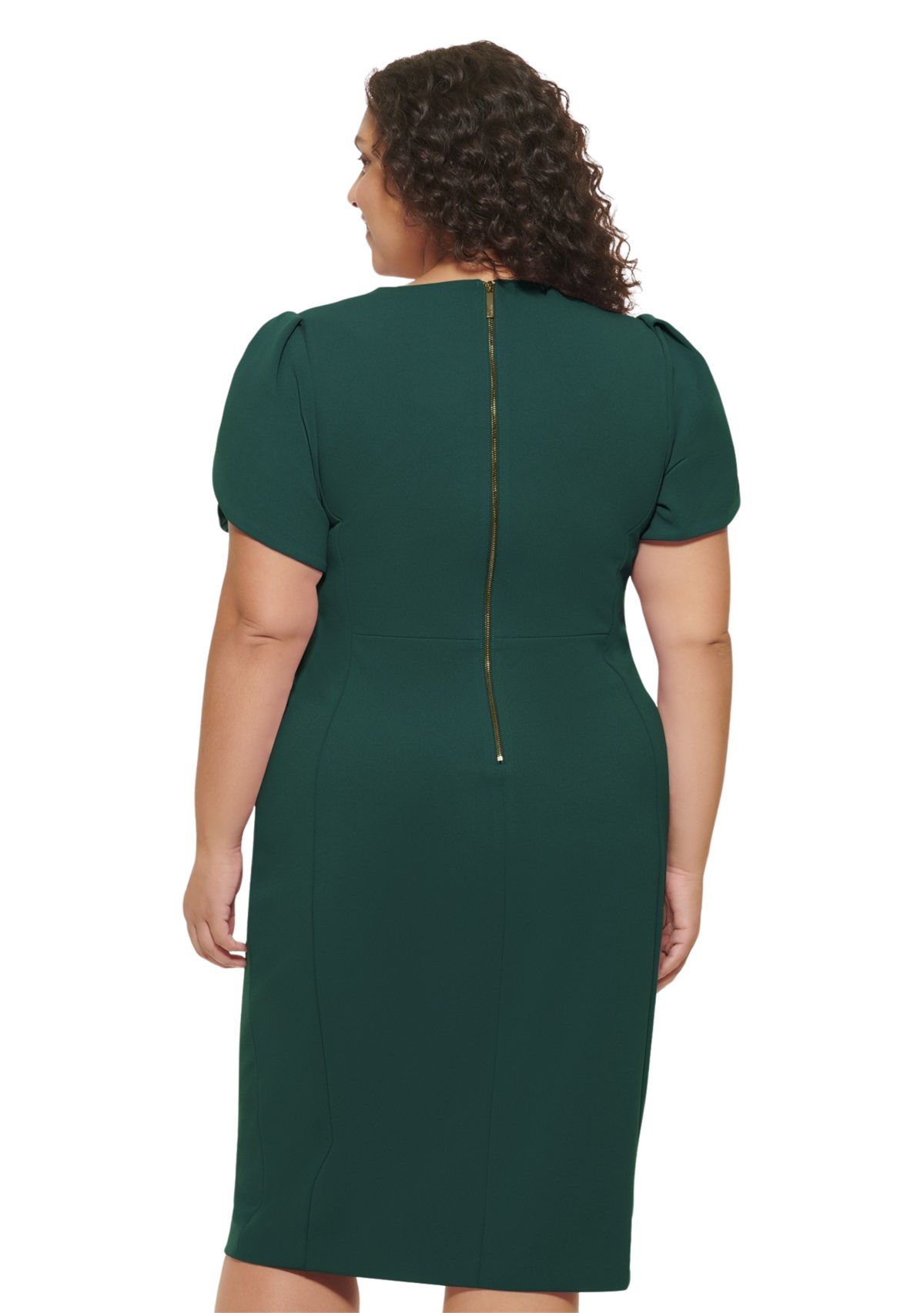 Plus Size Solid Sheath Dress