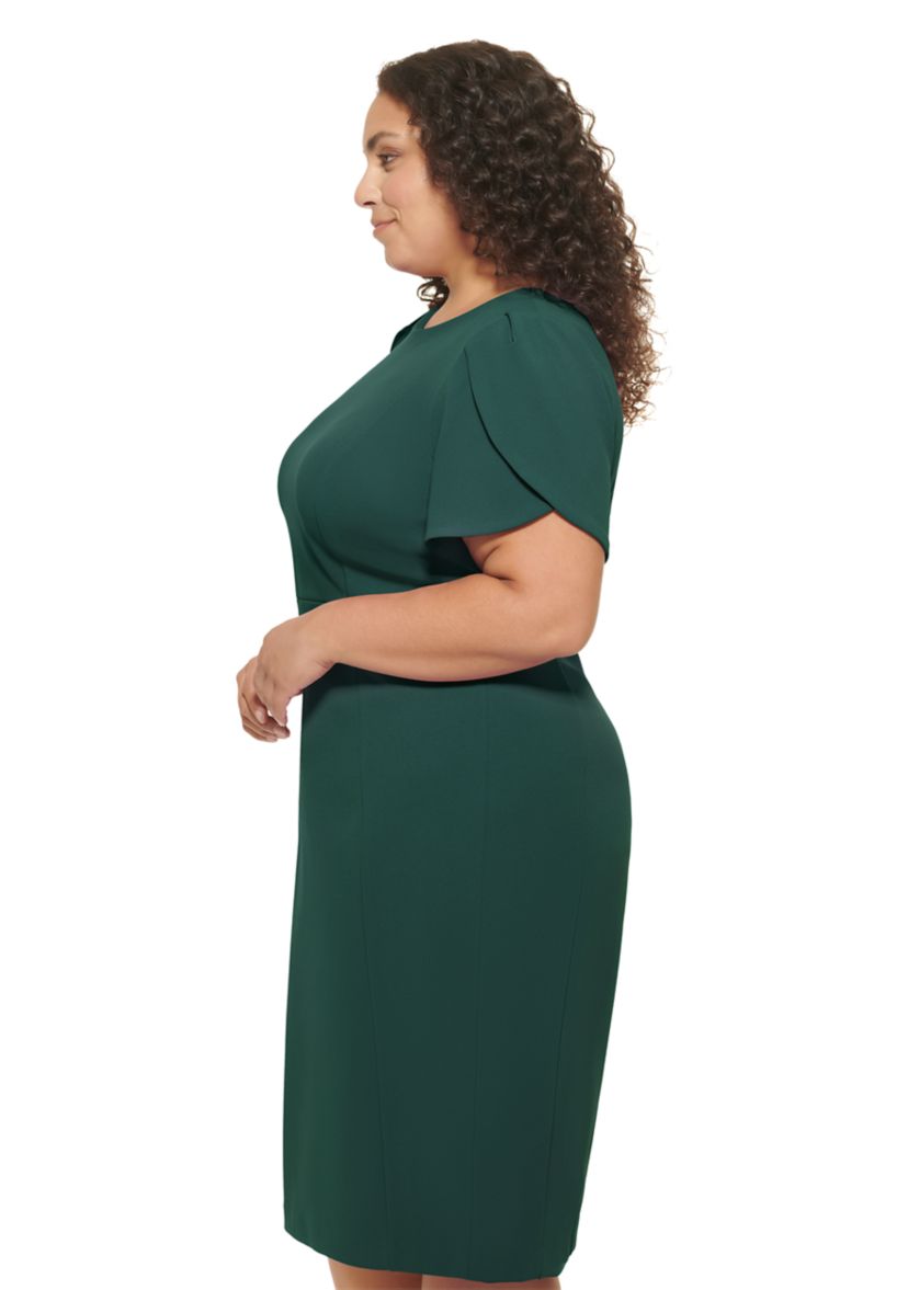 Plus Size Solid Sheath Dress