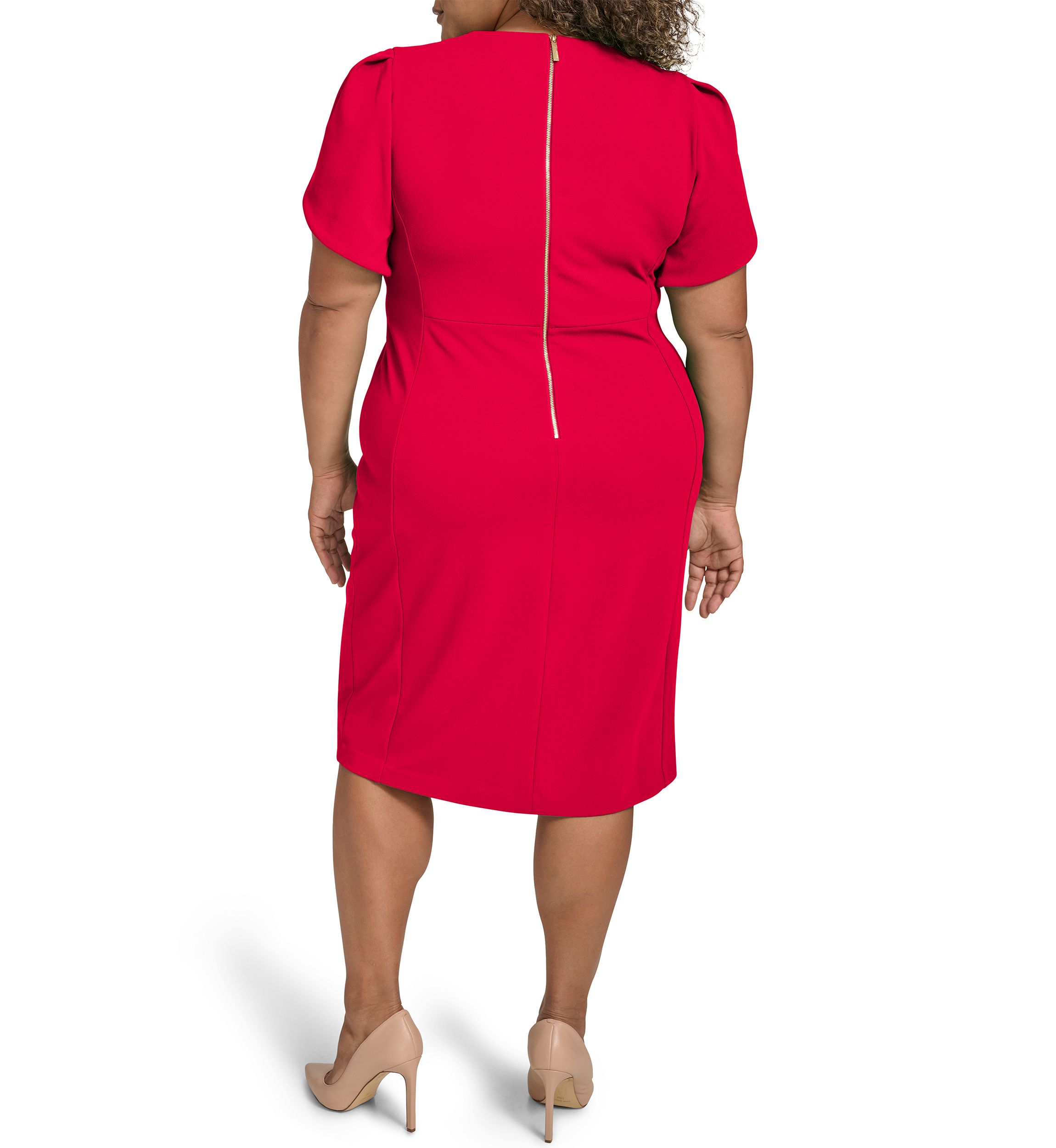 Plus Size Crew Scuba Sheath Dress