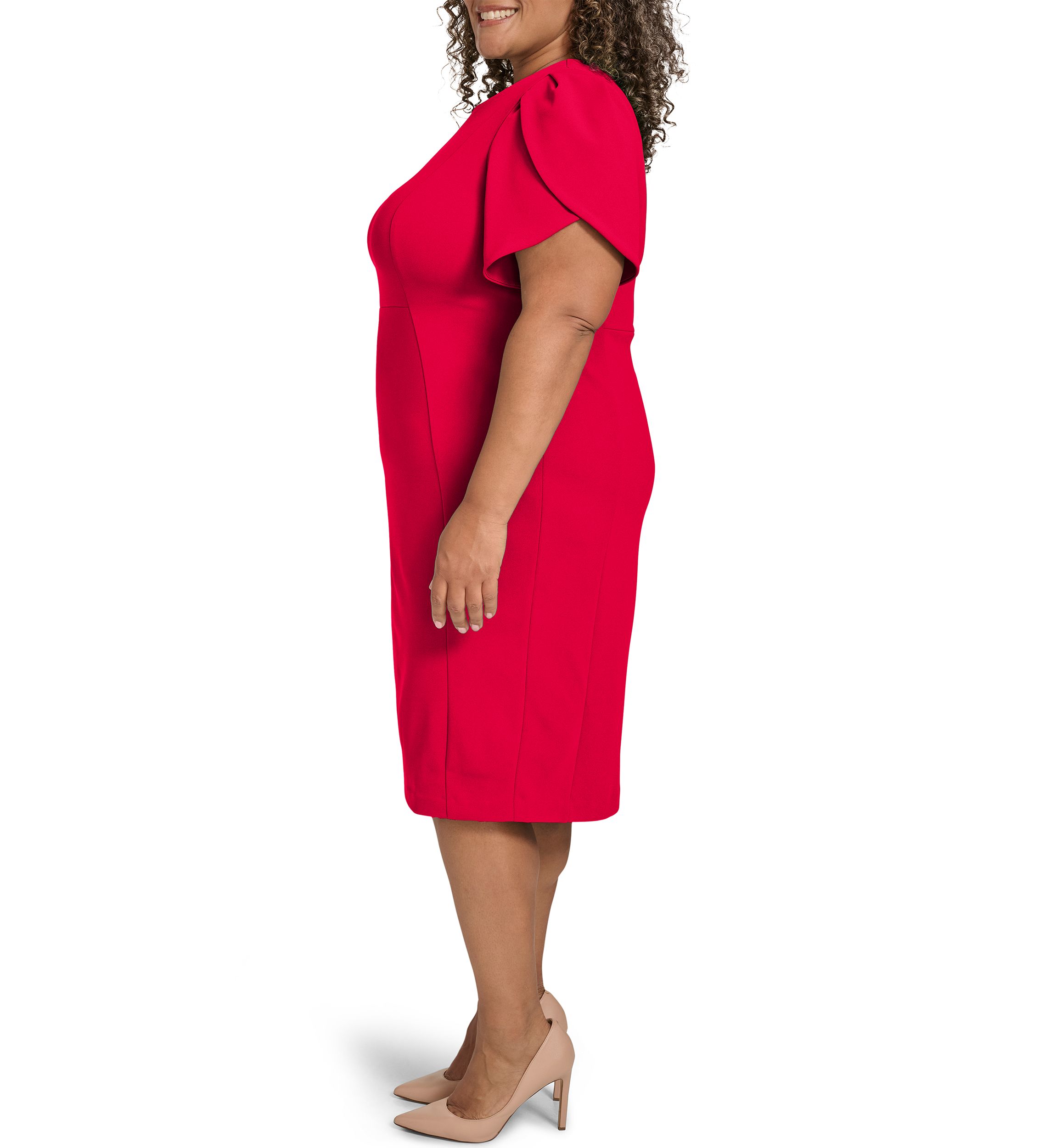 Plus Size Crew Scuba Sheath Dress