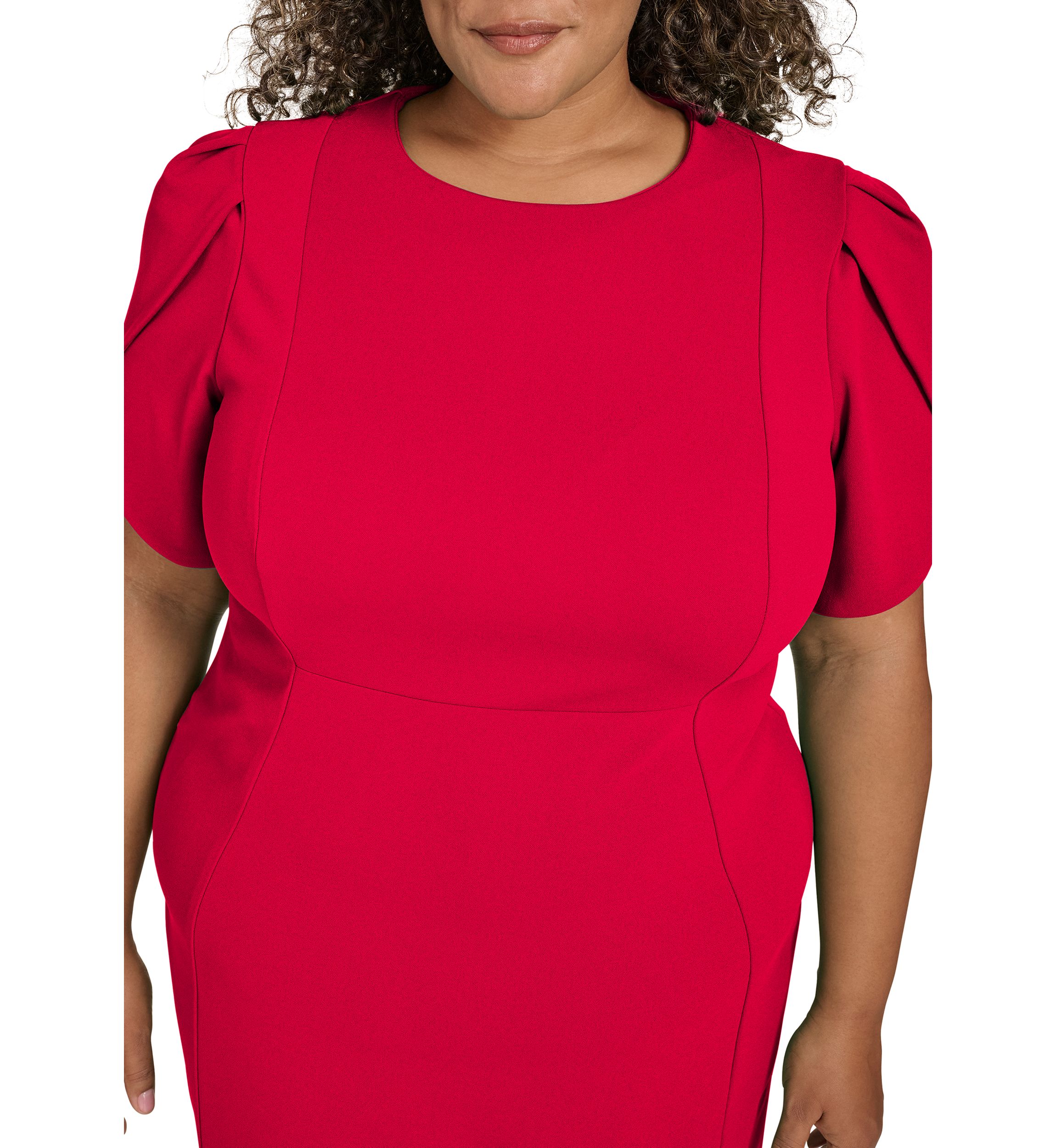 Plus Size Crew Scuba Sheath Dress