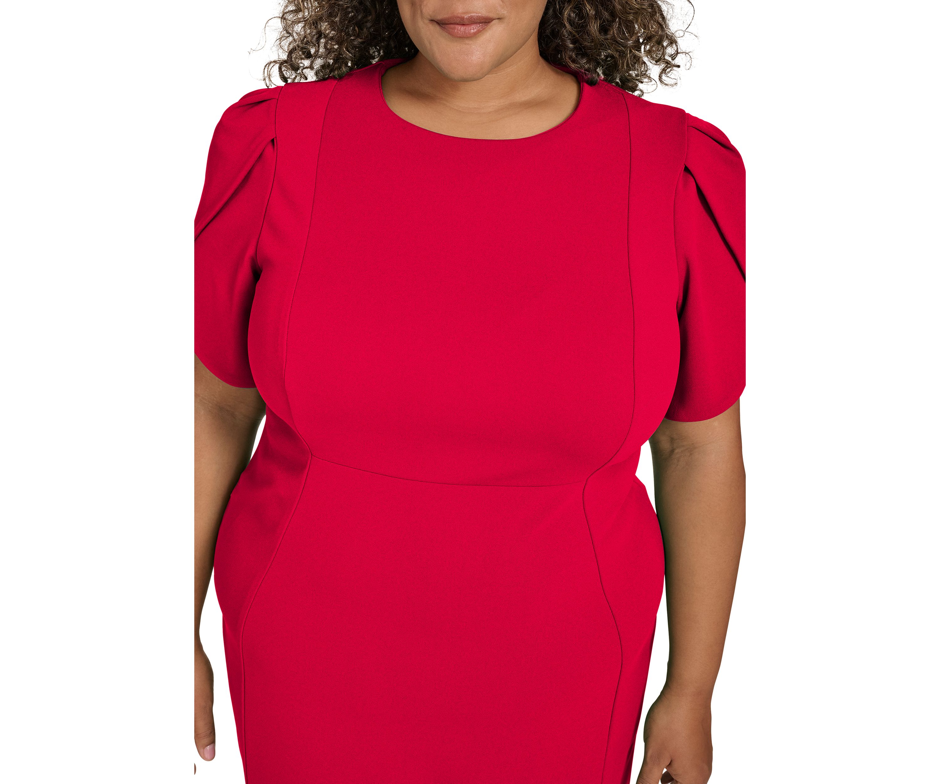 Plus Size Crew Scuba Sheath Dress