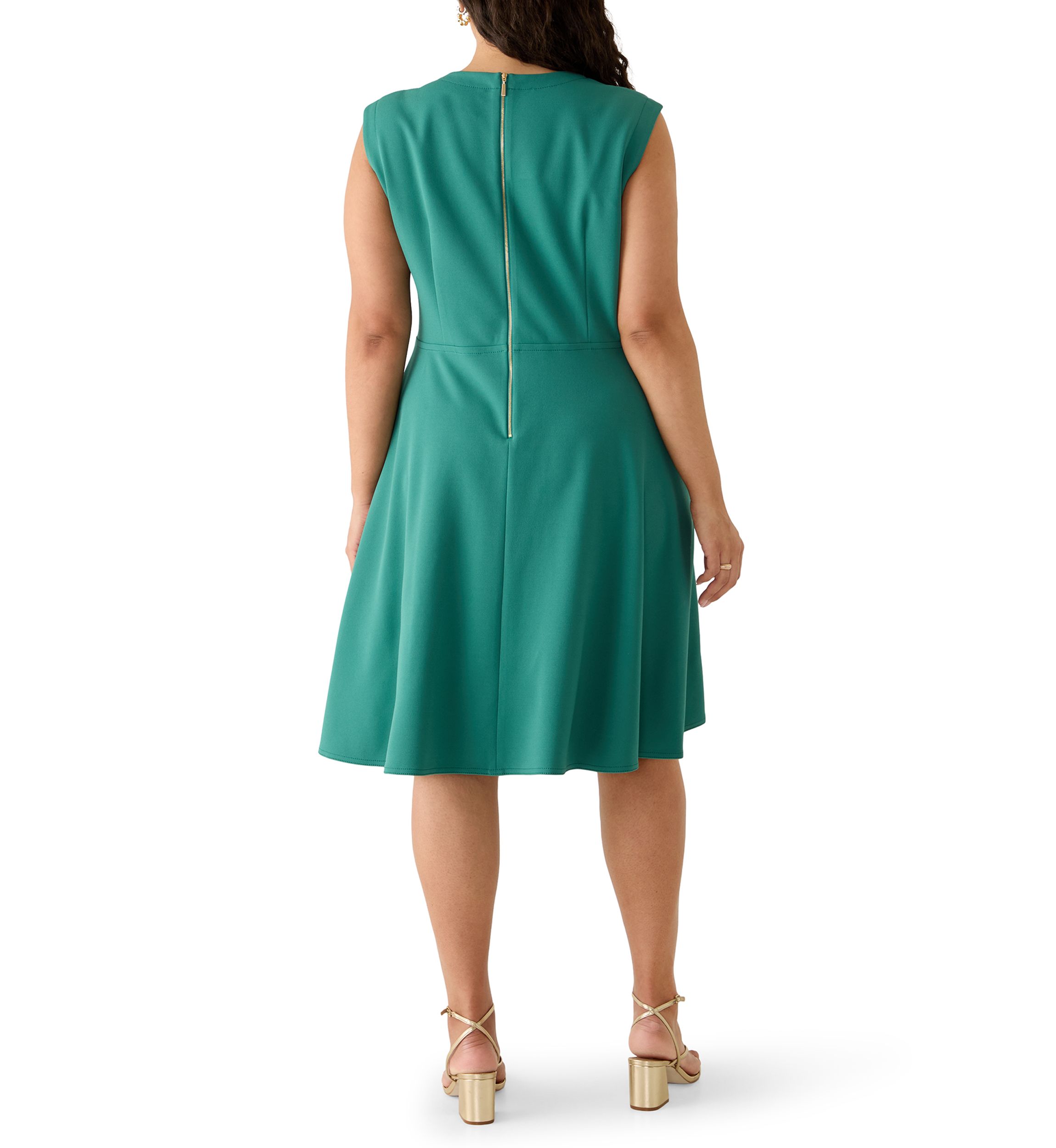 green emerald velvet dress Calvin Klein Womens Sleeveless Floral Fit and Flare, Cham Multi, 2 at  Amazon Women's Clothing store