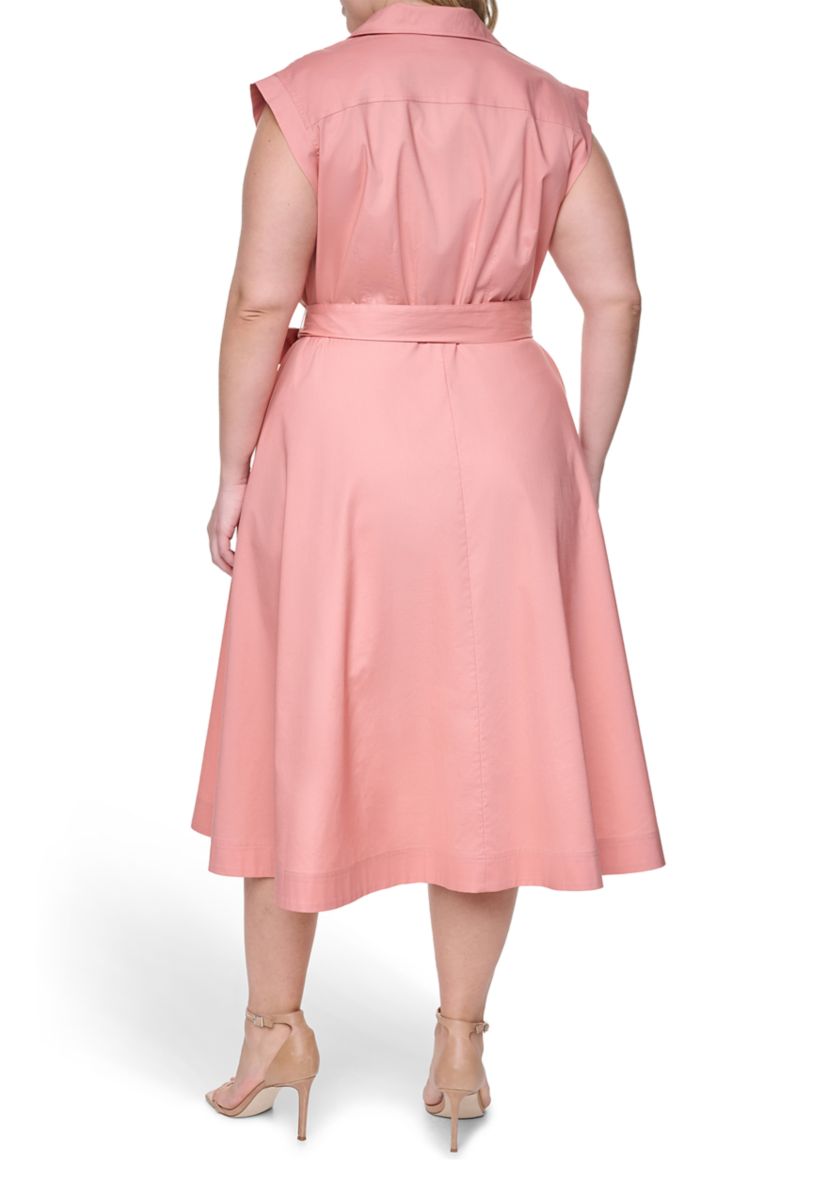 calvin klein plus size shirt dress Calvin Klein Women's Plus Size Short Sleeve Shirtdress, 18, Cotton
