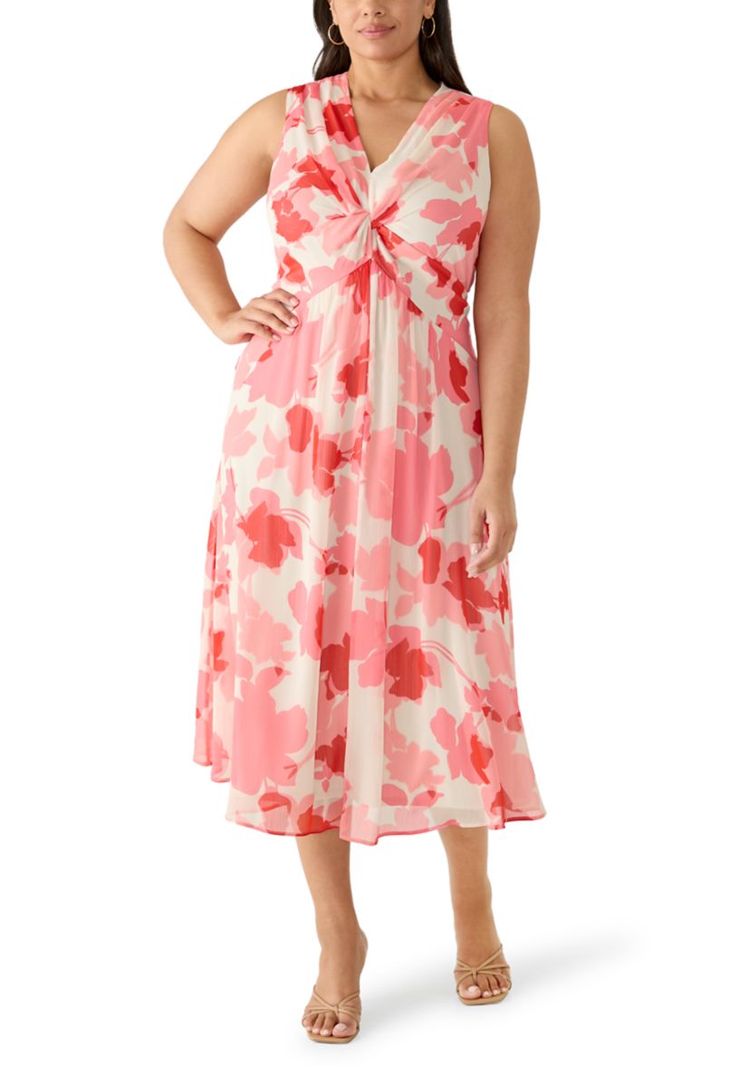 calvin klein midi dress Printed Satin High Neck Calvin Klein Women's Printed Scuba