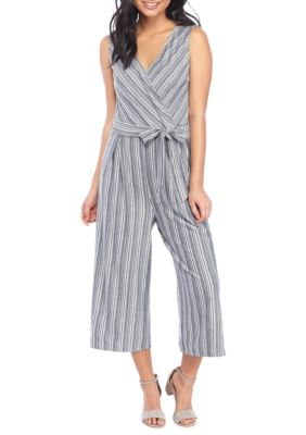 Eyeshadow Striped Jumpsuit | belk