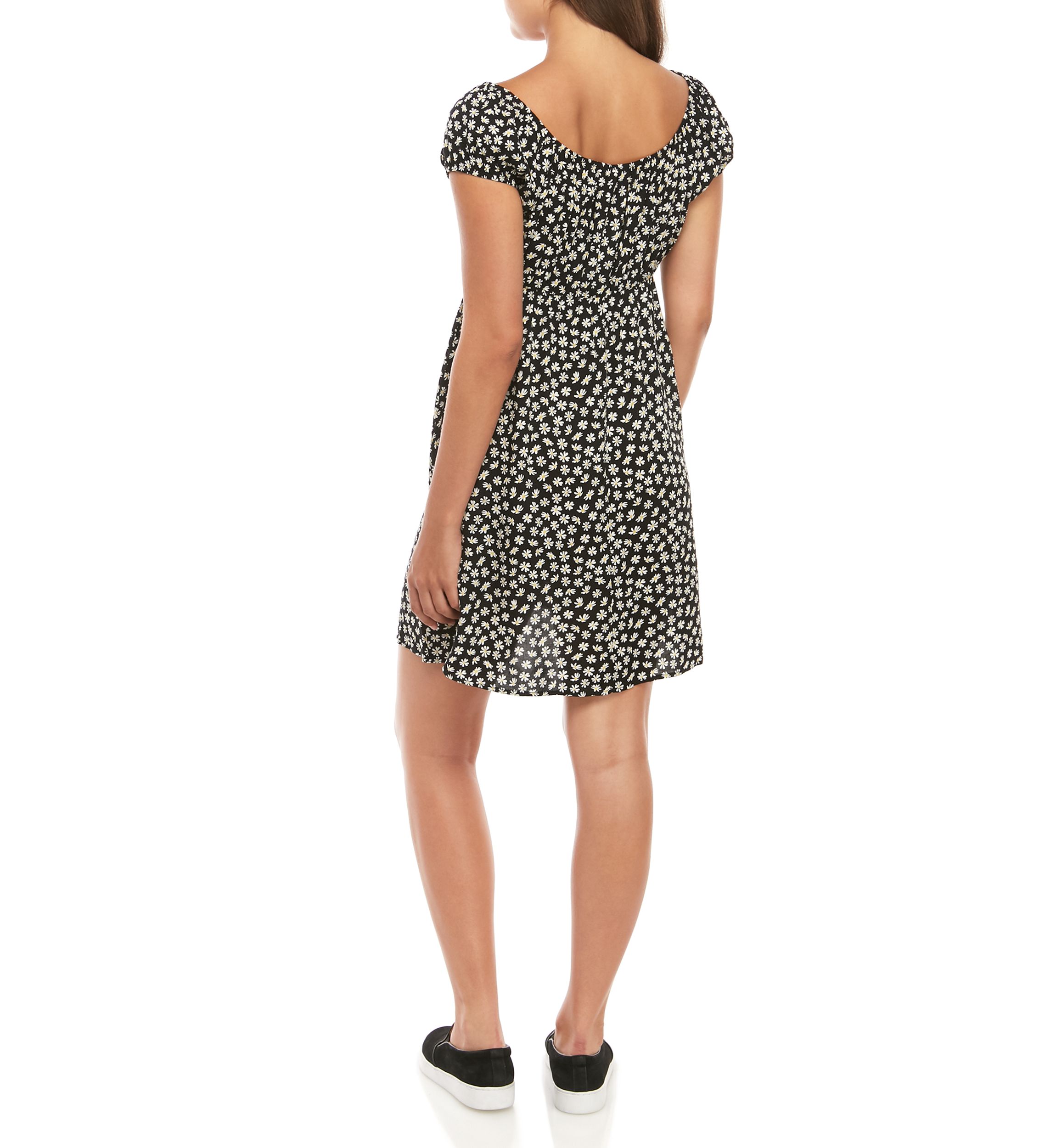 Juniors Short Sleeve Peasant Dress