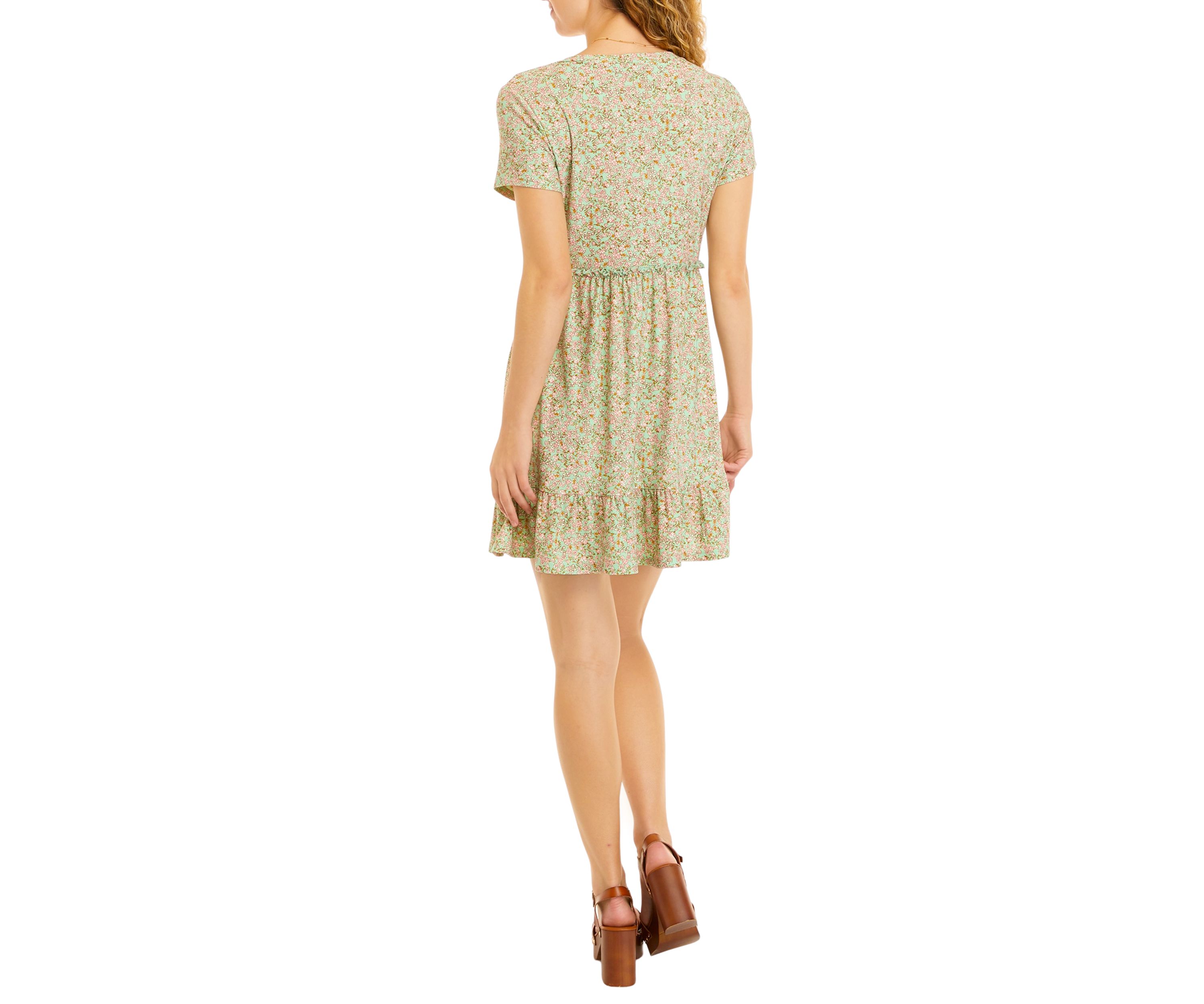 Juniors Floral Babydoll Dress 