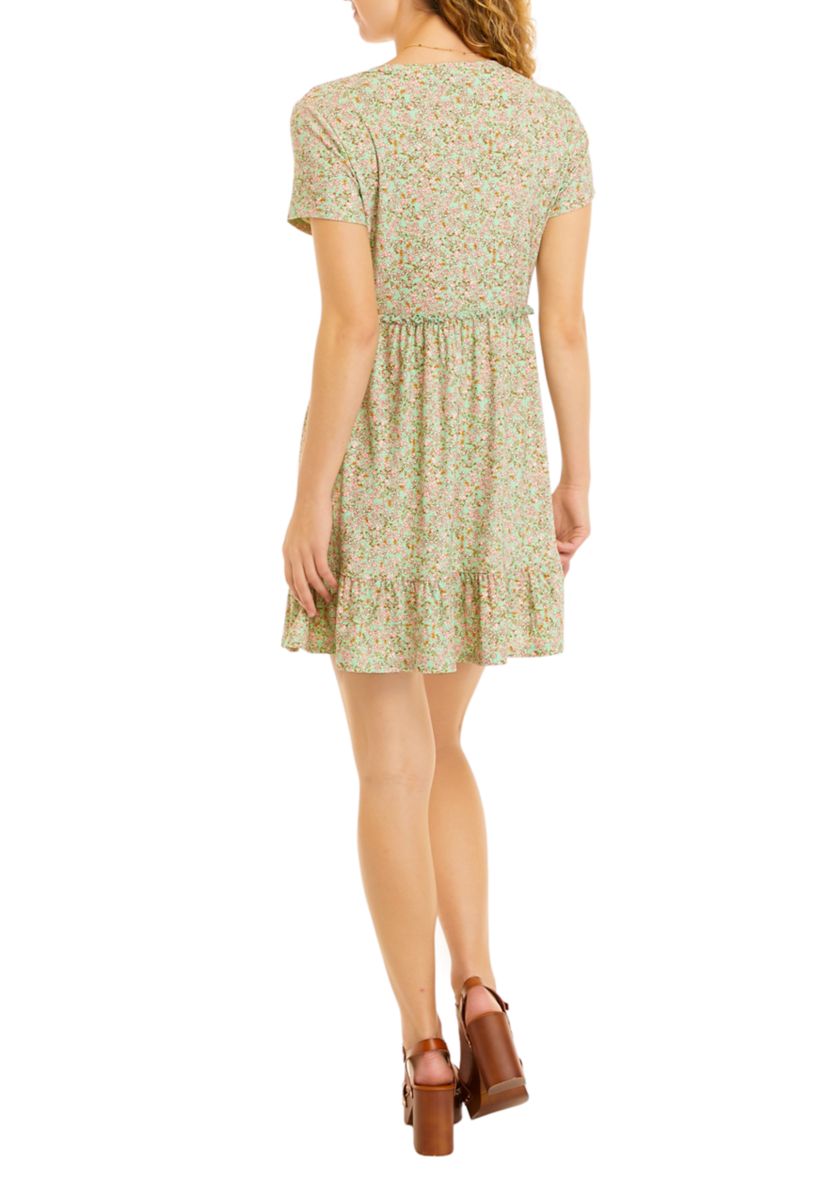Juniors Floral Babydoll Dress 