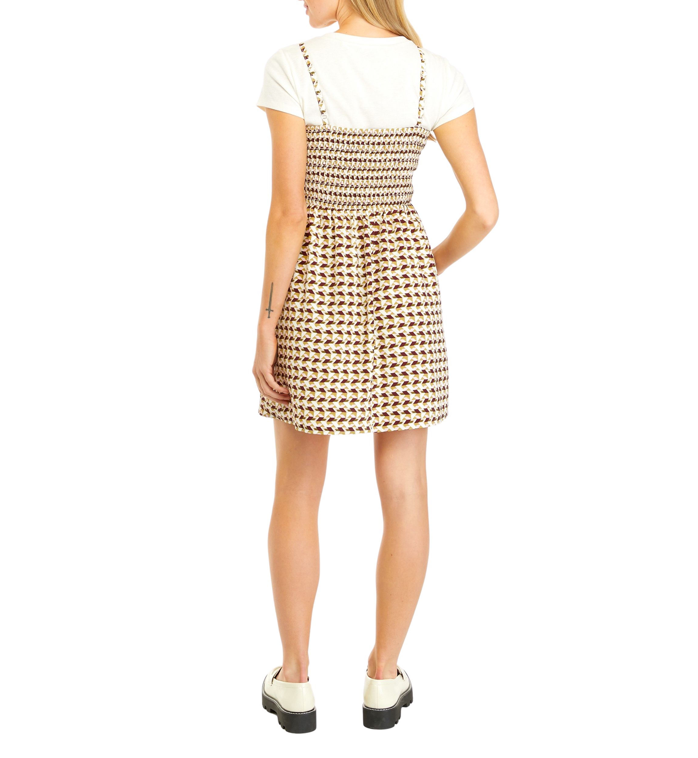 Juniors Short Sleeve Shirt and Shift Dress Set