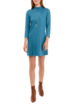 As U Wish Juniors 3 4 Sleeve Dress with Necklace belk