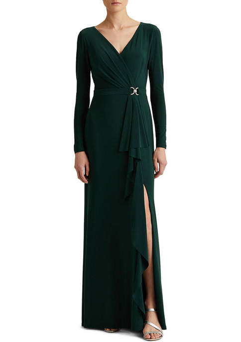 Lauren Ralph Lauren Ruffle-Trim Jersey Gown | belk