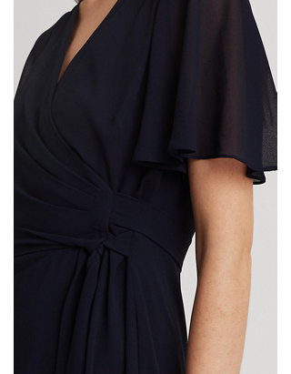 Lauren Ralph Lauren Georgette Flutter-Sleeve Dress | belk