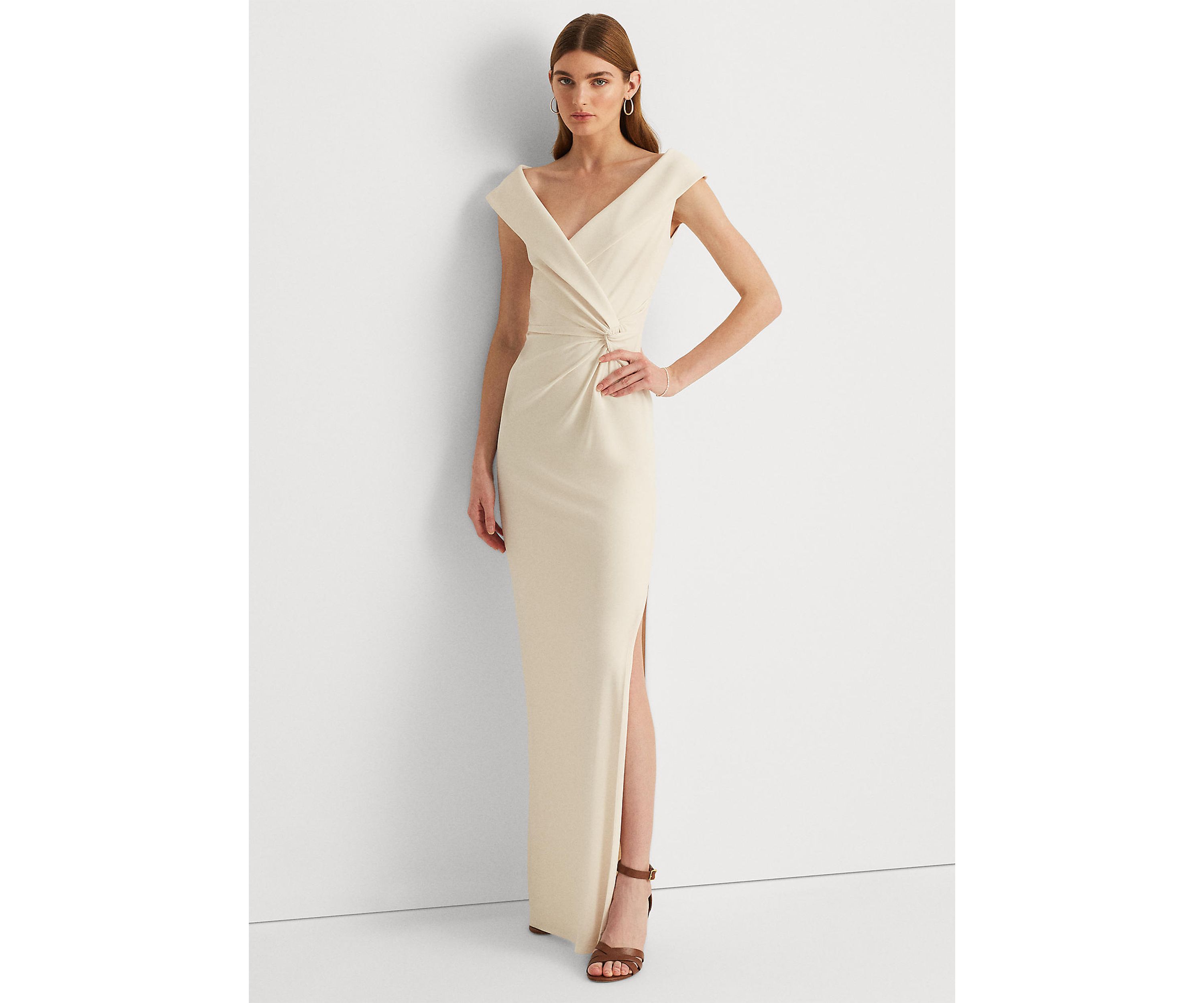 Jersey Off-the-Shoulder Gown
