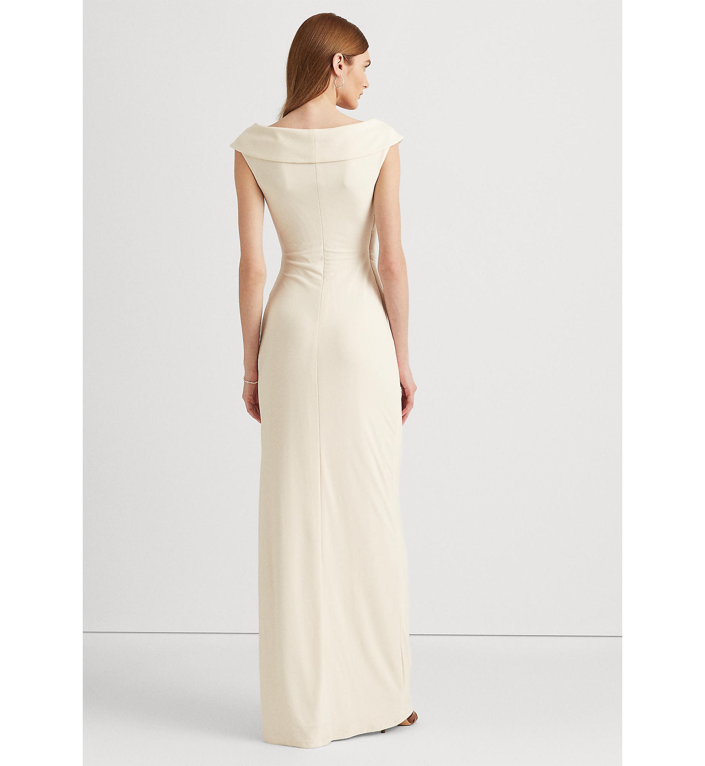 Jersey Off-the-Shoulder Gown